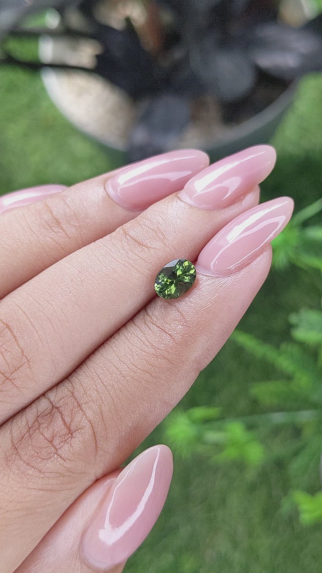 1.08 Ct. Green Sapphire from Madagascar Size Video