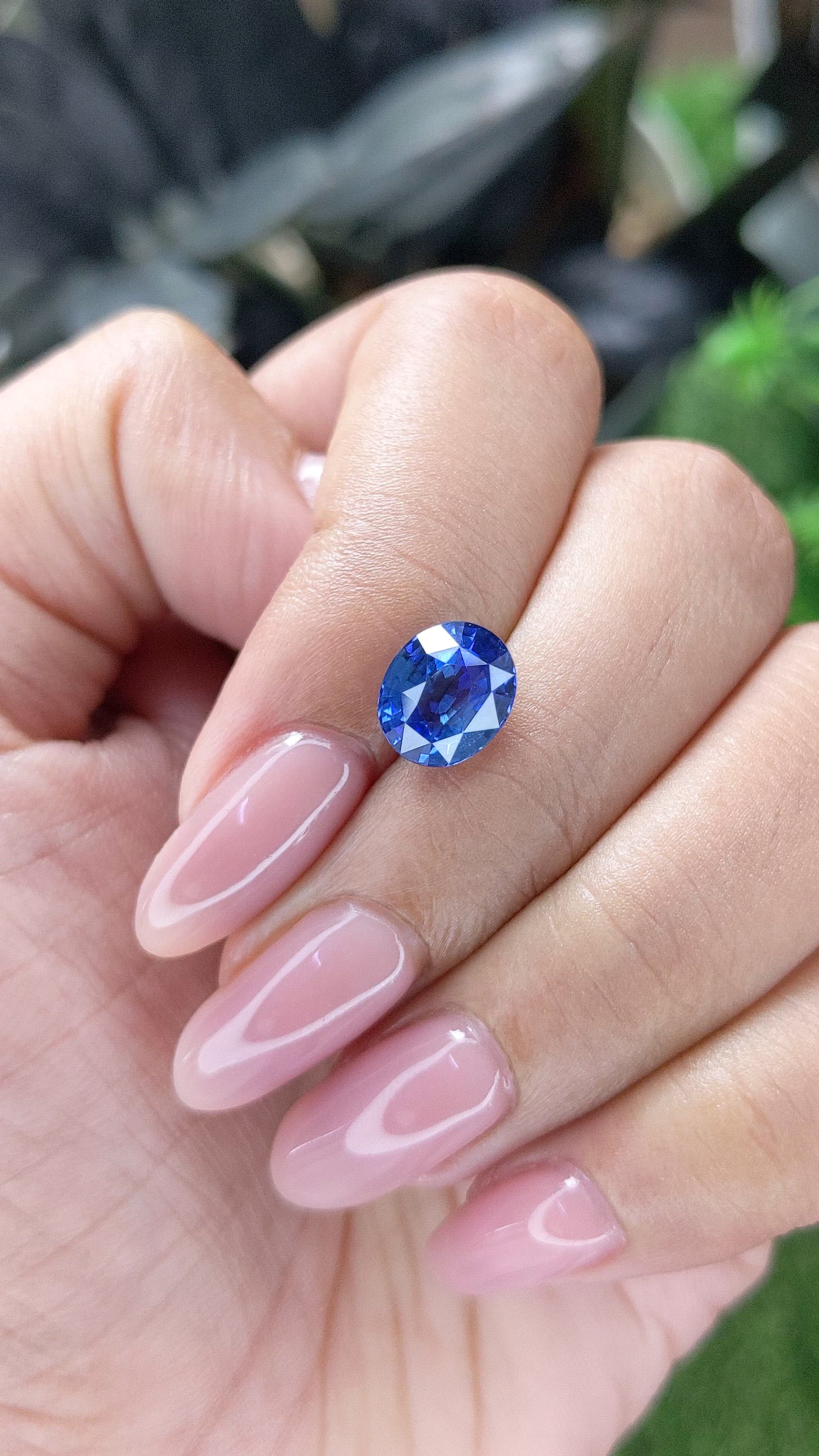 3.04 Ct. Blue Sapphire from Madagascar Size Video
