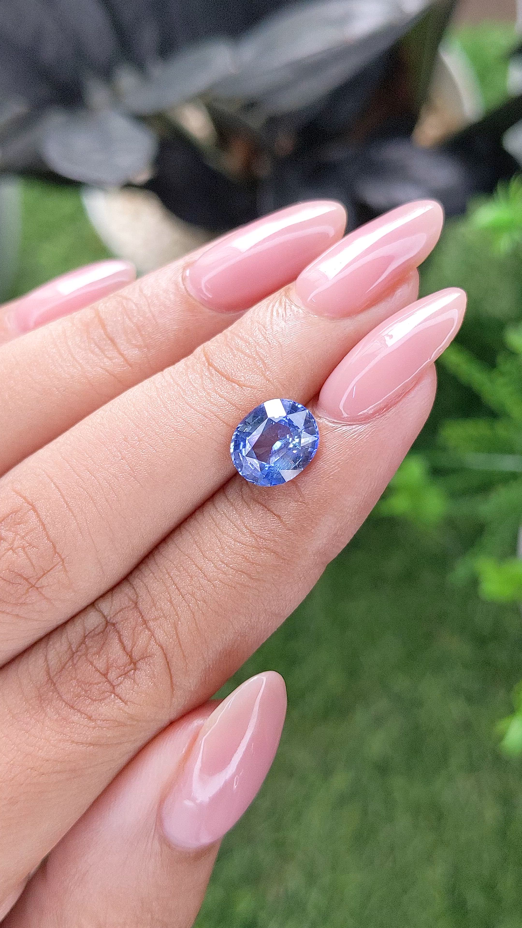 2.62 Ct. Blue Sapphire from Madagascar Size Video