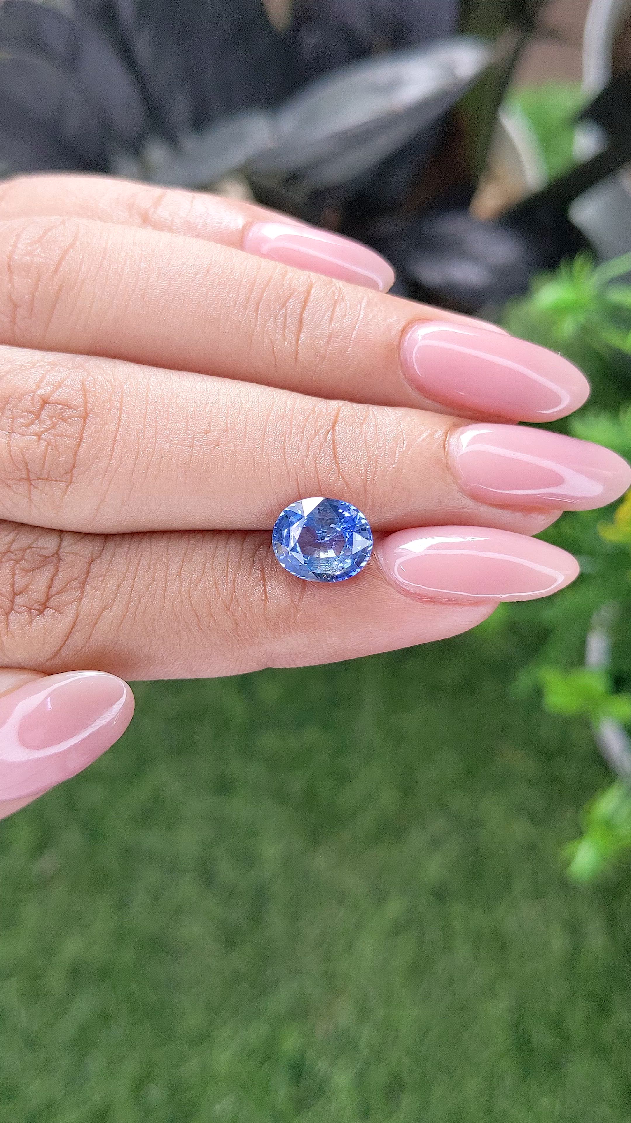 2.62 Ct. Blue Sapphire from Madagascar Size Video