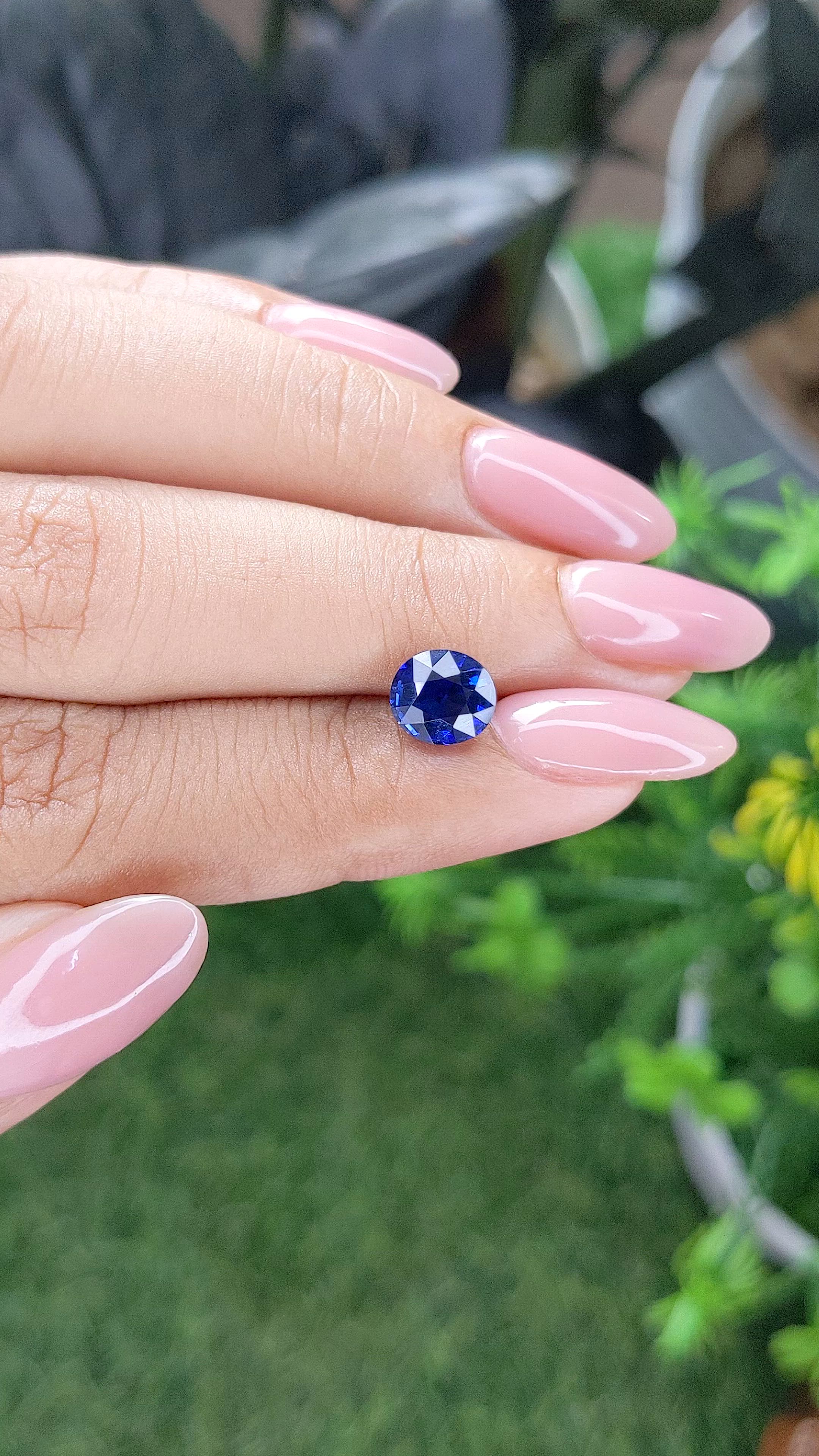 2.05 Ct. Blue Sapphire from Madagascar Size Video