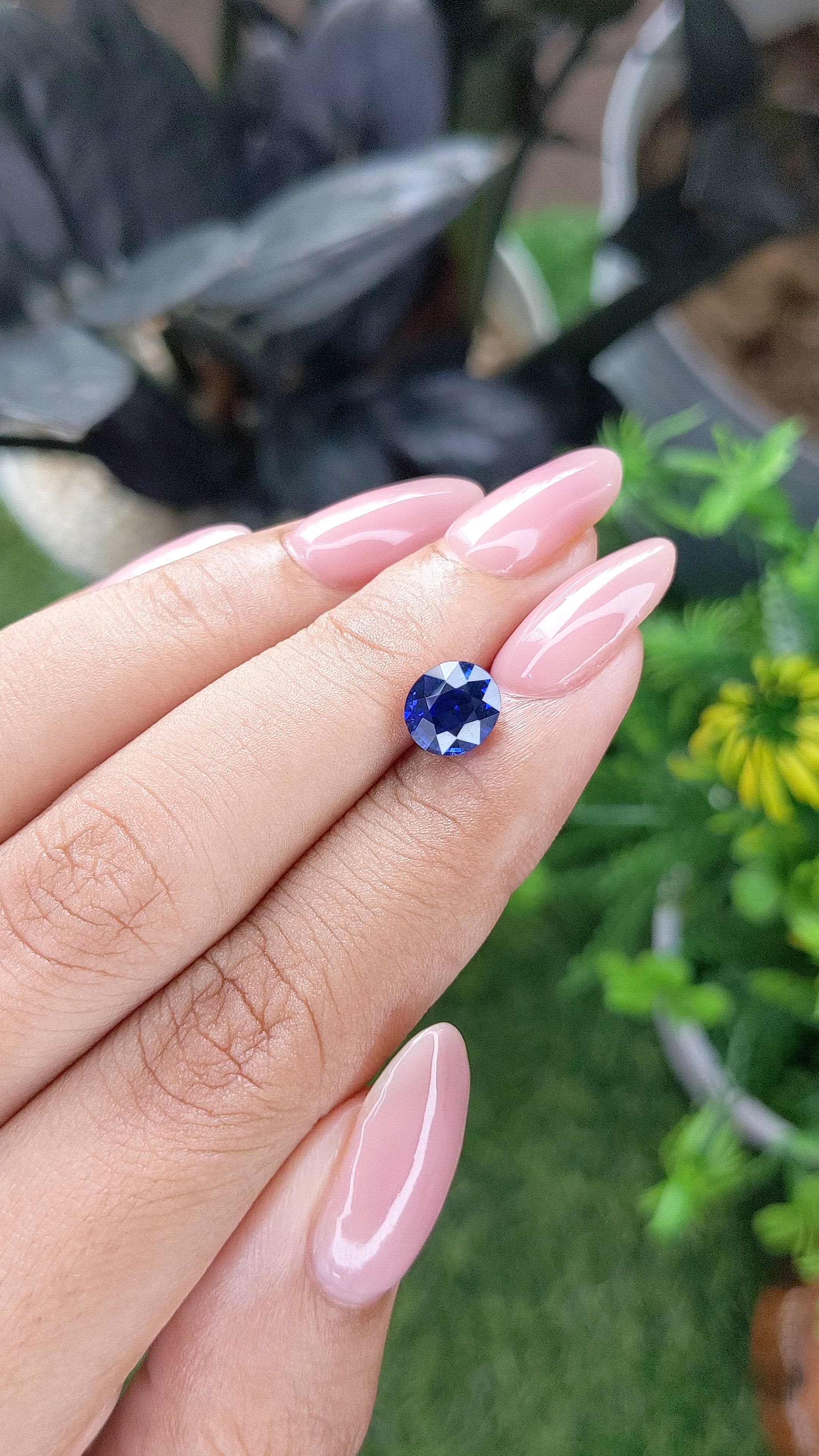 2.05 Ct. Blue Sapphire from Madagascar Size Video