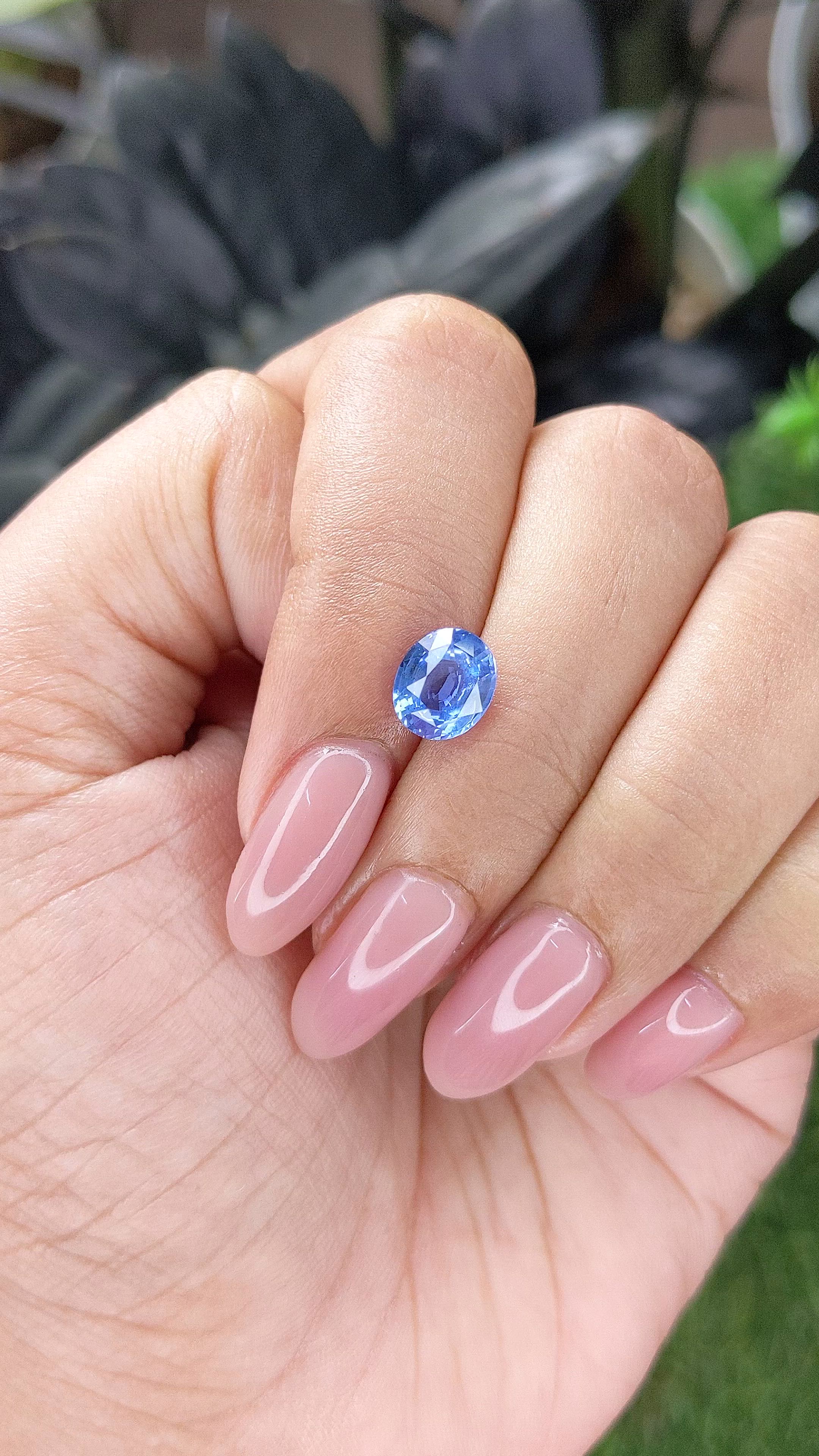 2.04 Ct. Blue Sapphire from Madagascar Size Video