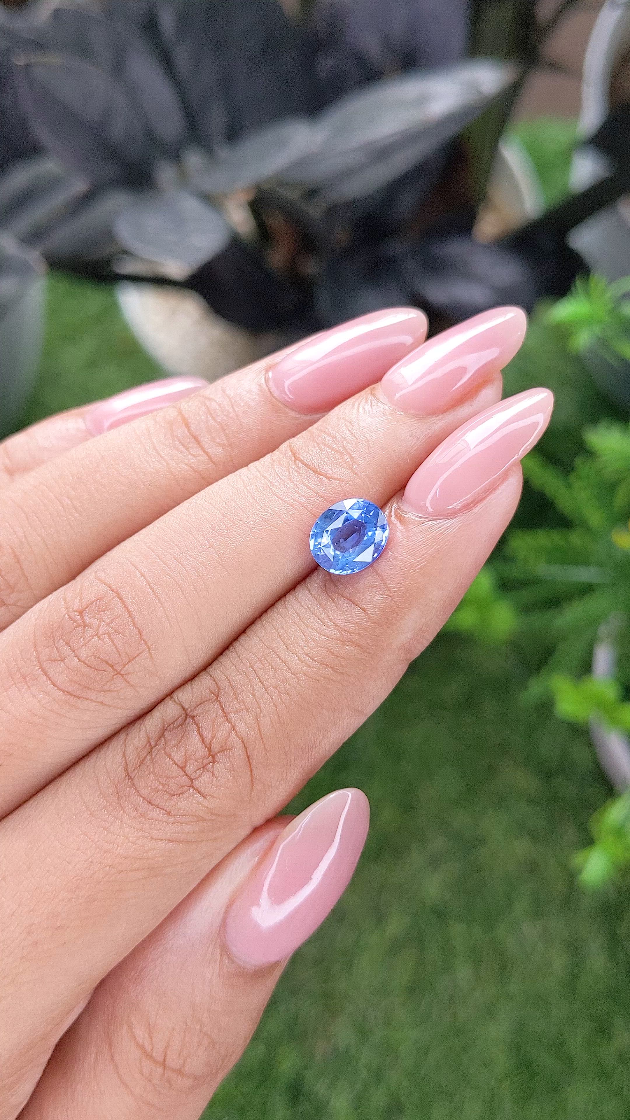 2.04 Ct. Blue Sapphire from Madagascar Size Video