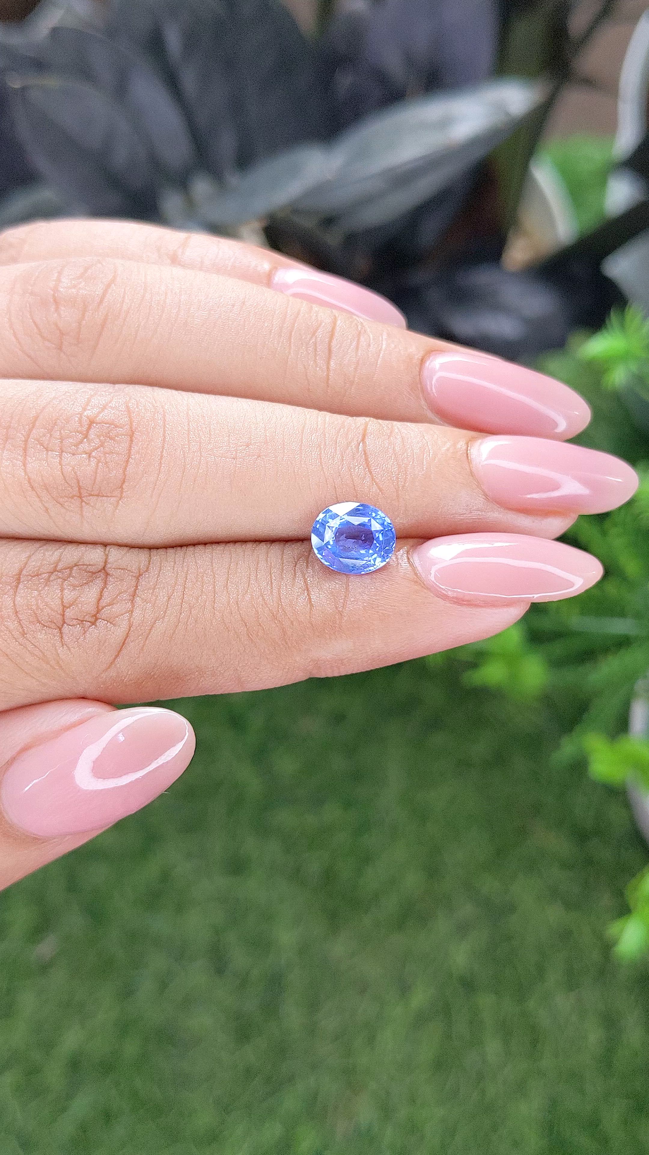 2.04 Ct. Blue Sapphire from Madagascar Size Video