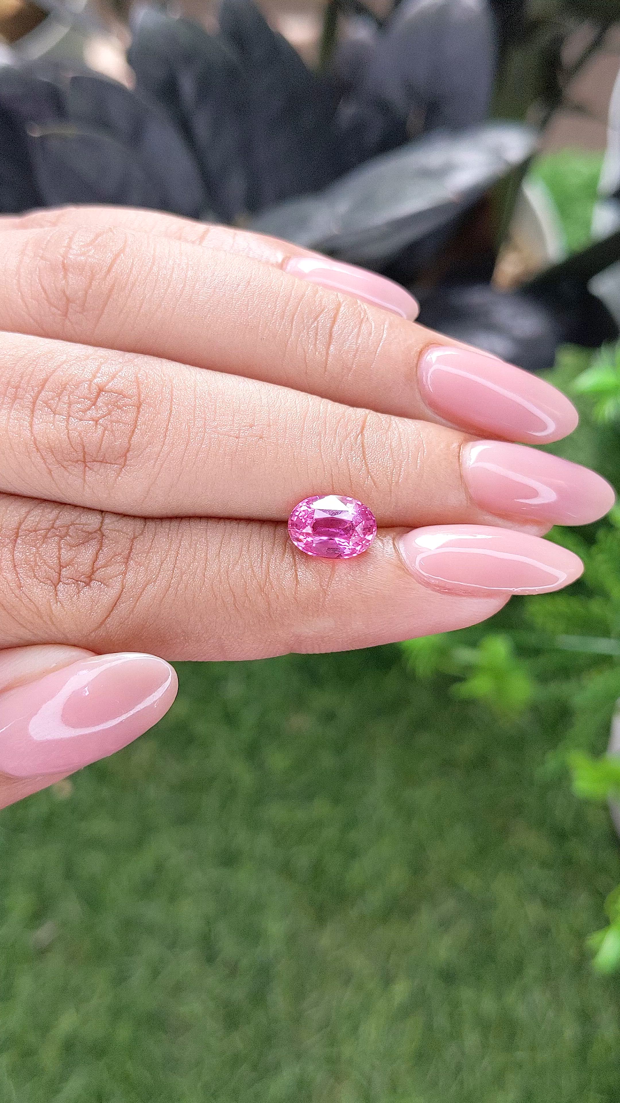 2.07 Ct. Pink Sapphire from Madagascar Size Video