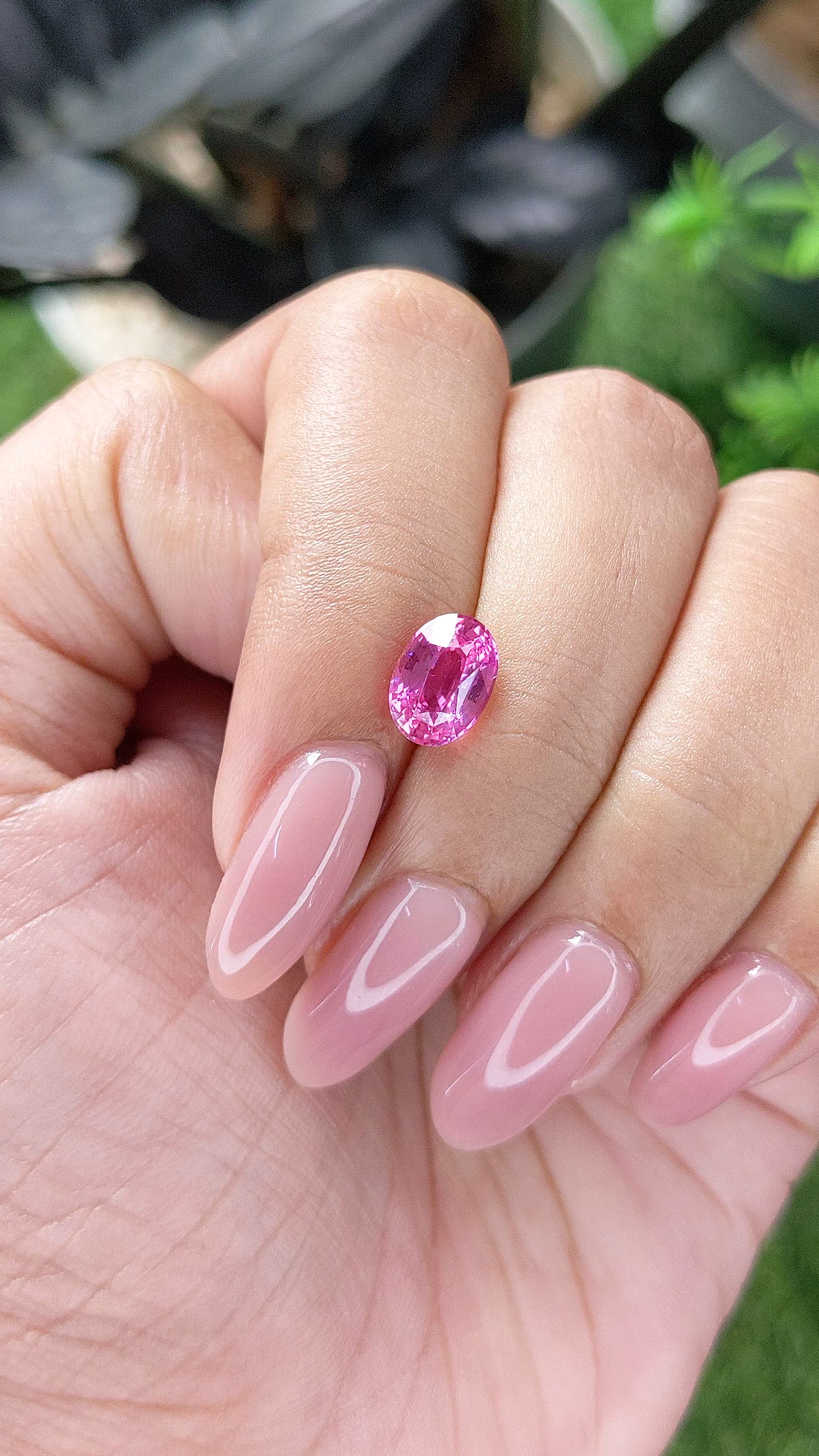 2.07 Ct. Pink Sapphire from Madagascar Size Video