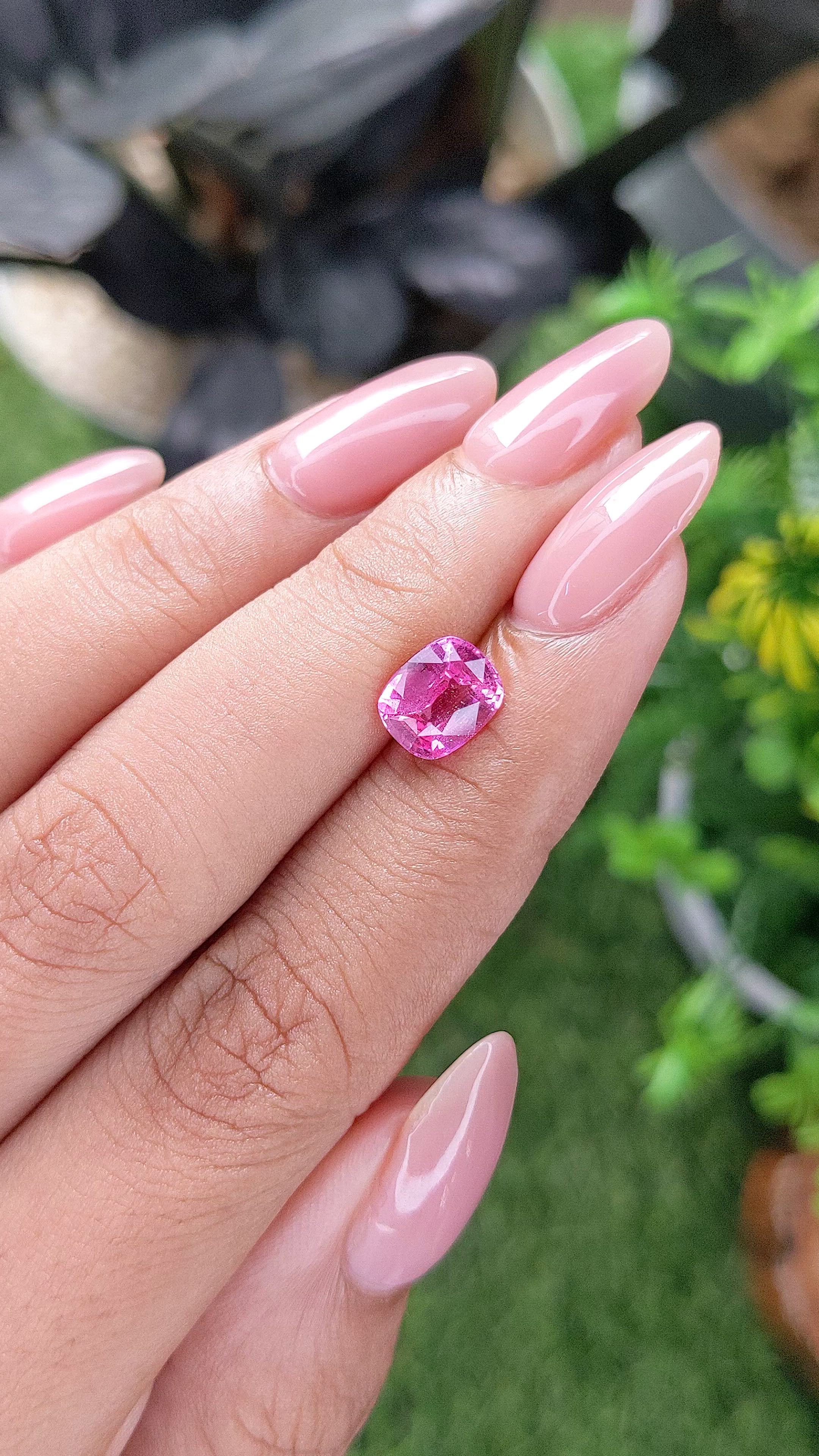 2.01 Ct. Pink Sapphire from Madagascar Size Video