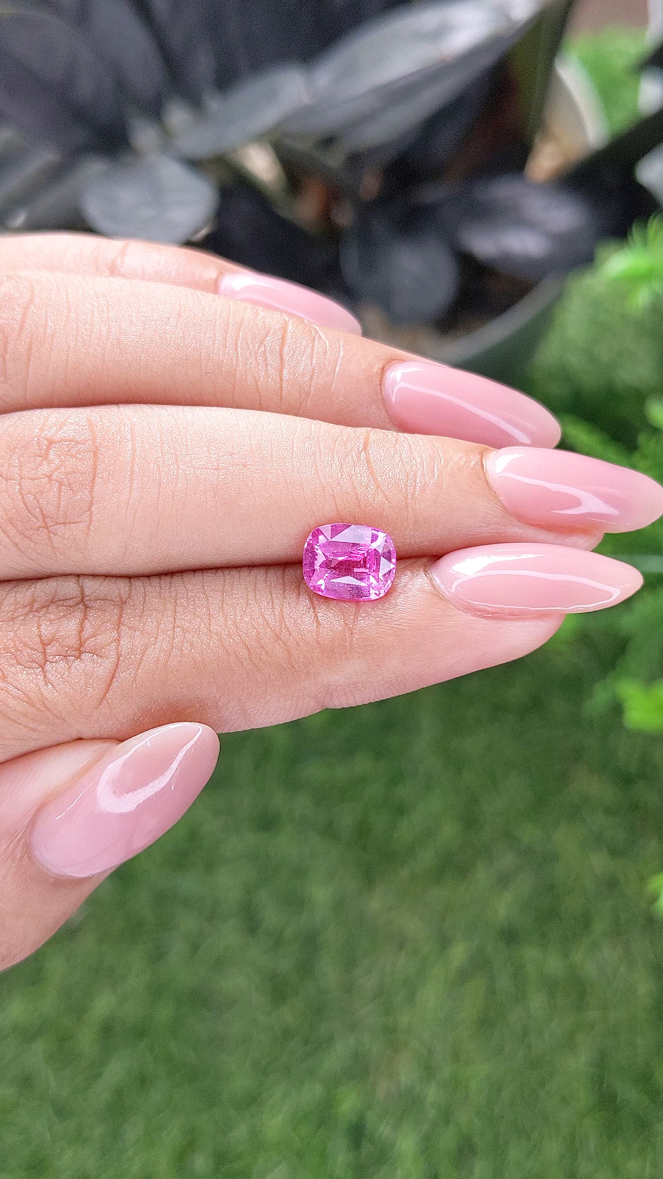 2.01 Ct. Pink Sapphire from Madagascar Size Video