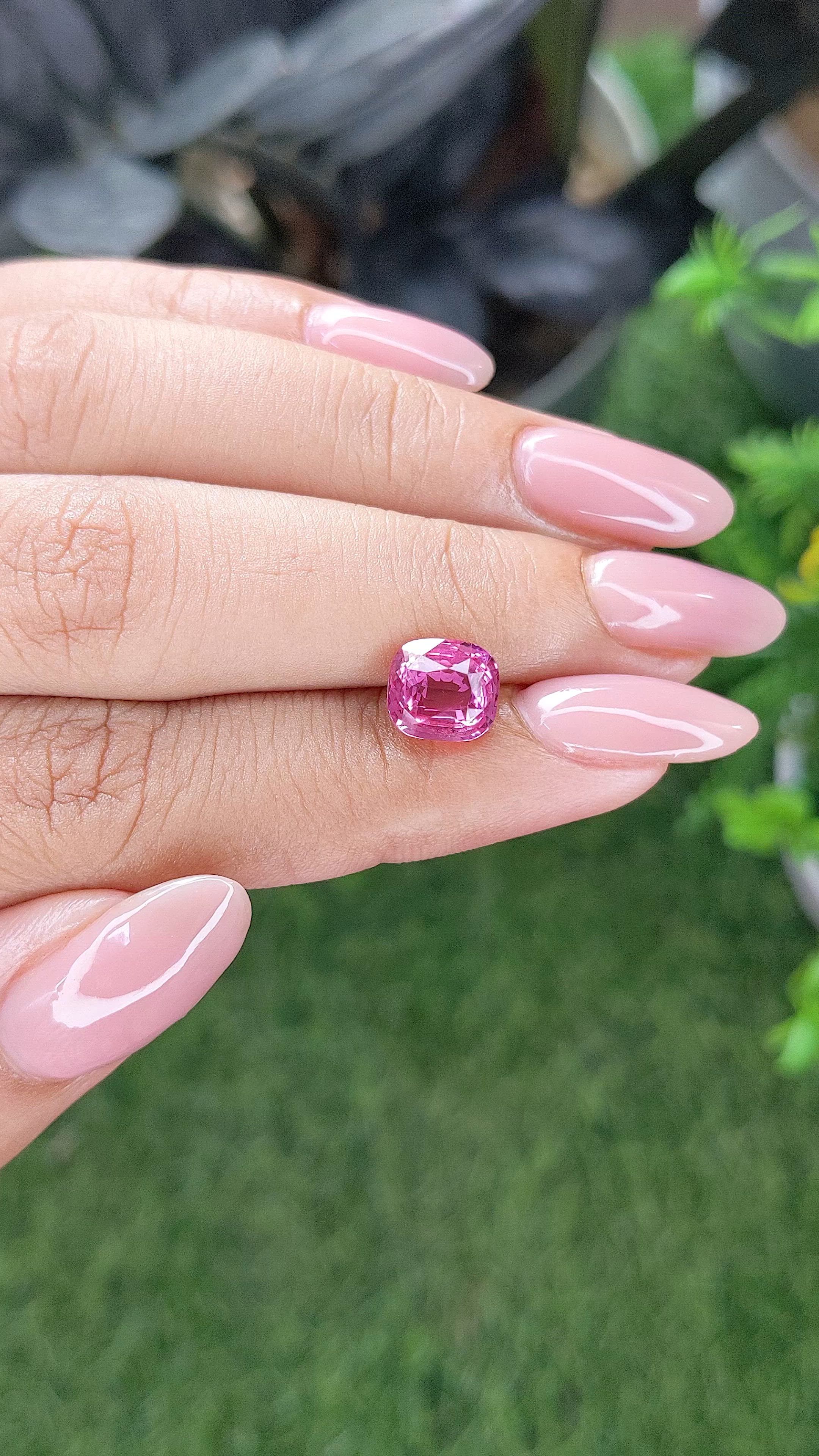 3.04 Ct. Purplish Pink Sapphire from Madagascar Size Video