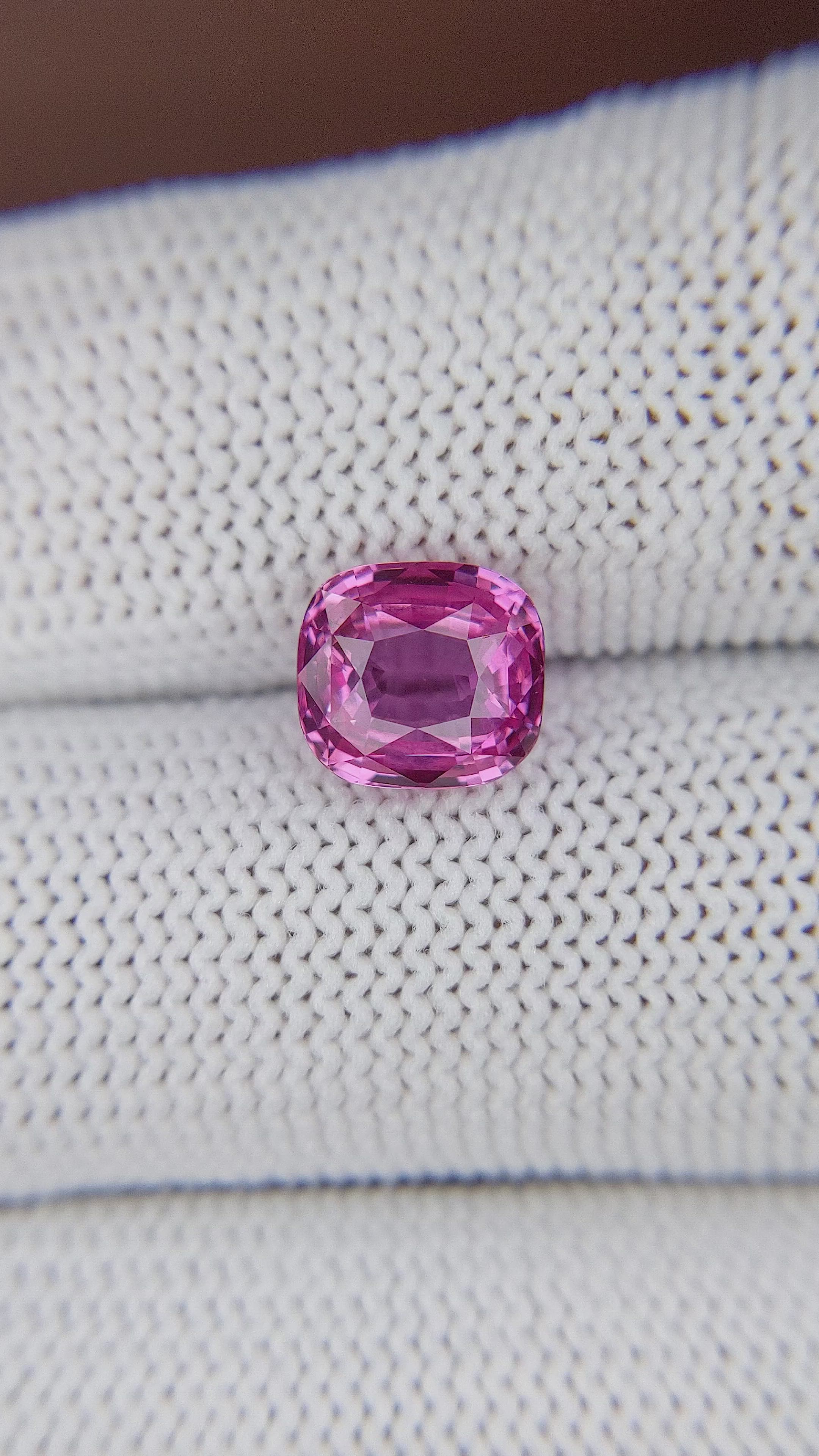 3.04 Ct. Purplish Pink Sapphire from Madagascar Size Video