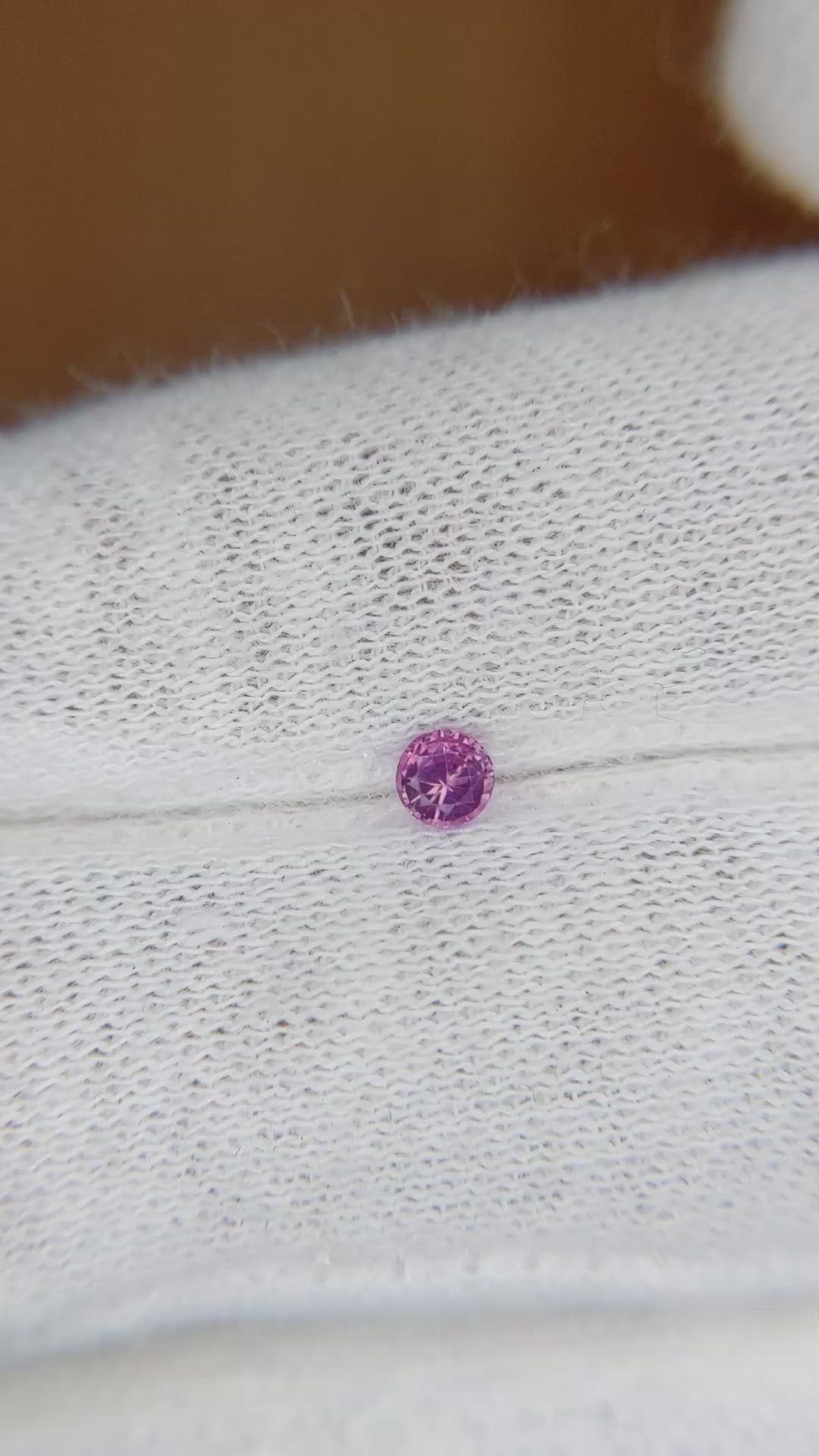 0.21 Ct. Pink Sapphire from Ceylon (Sri Lanka) Size Video
