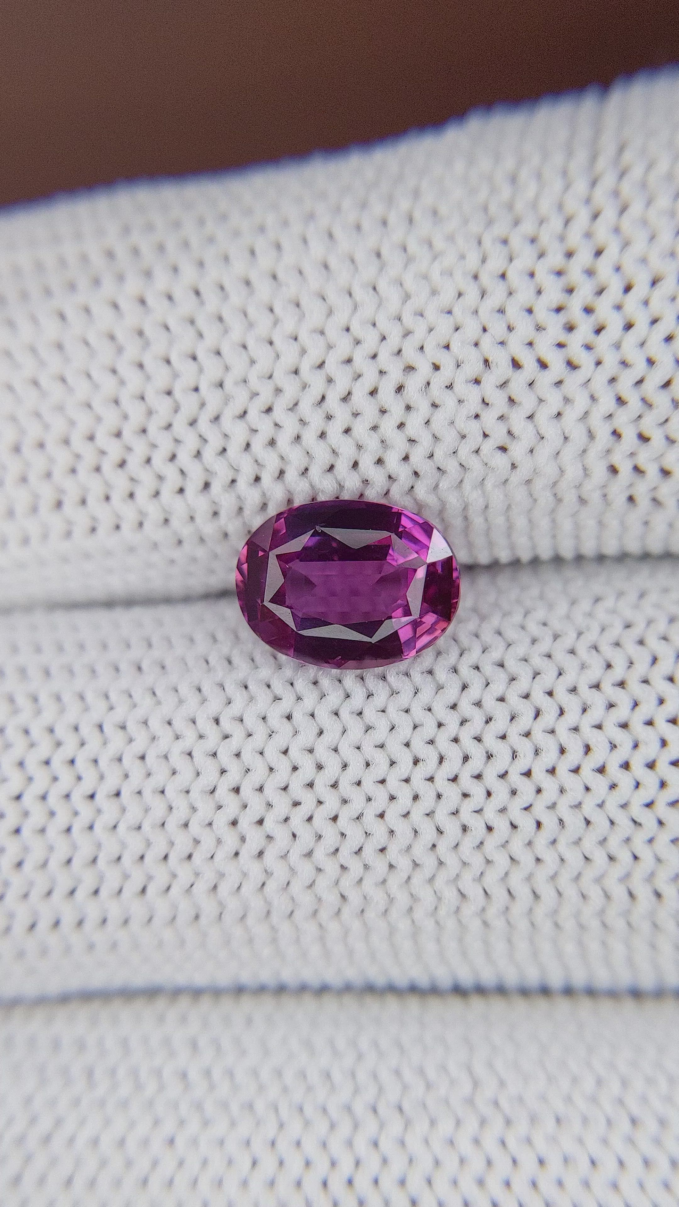 2.22 Ct. Purplish Pink Sapphire from Madagascar Size Video