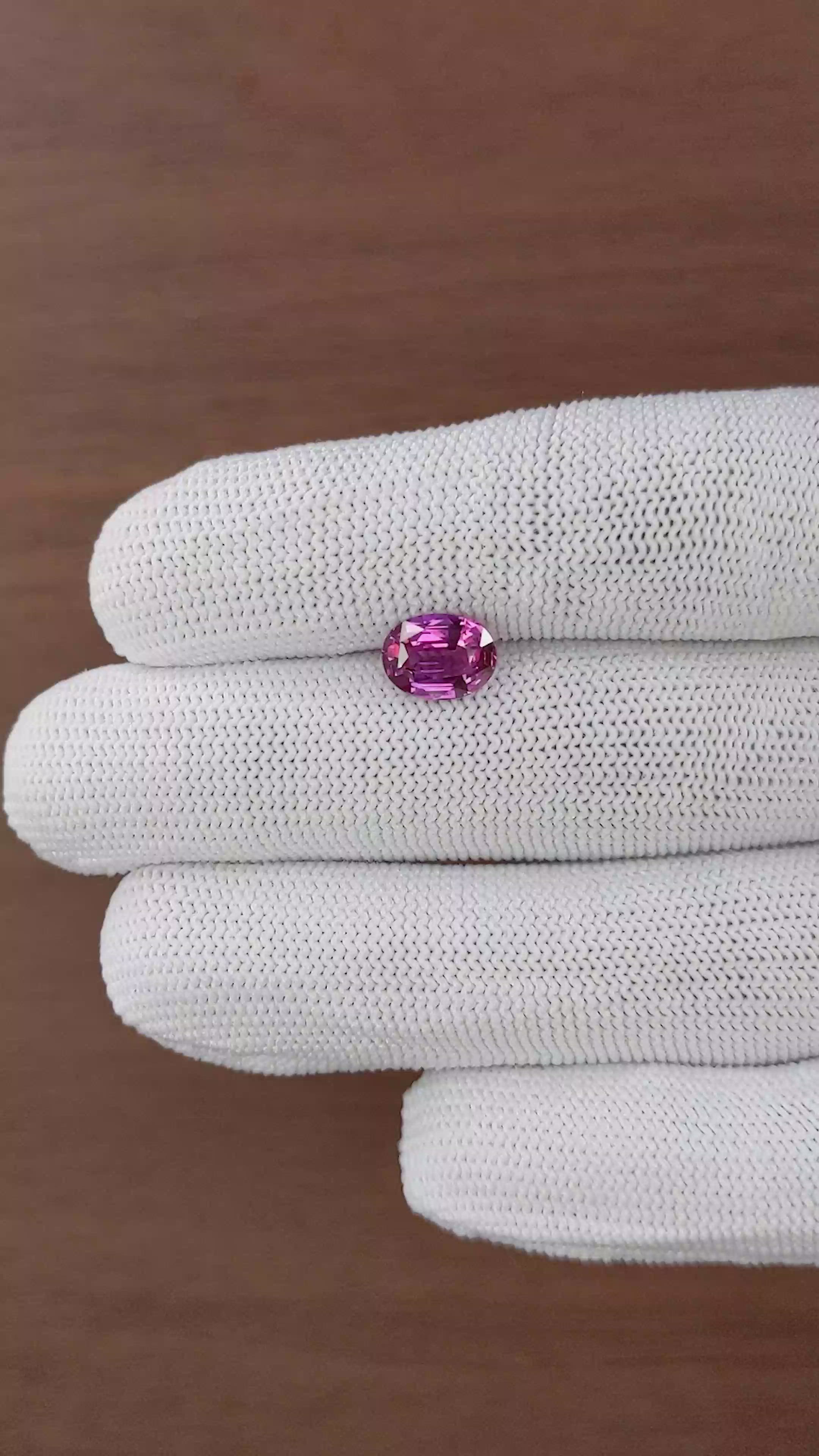 2.22 Ct. Purplish Pink Sapphire from Madagascar Size Video
