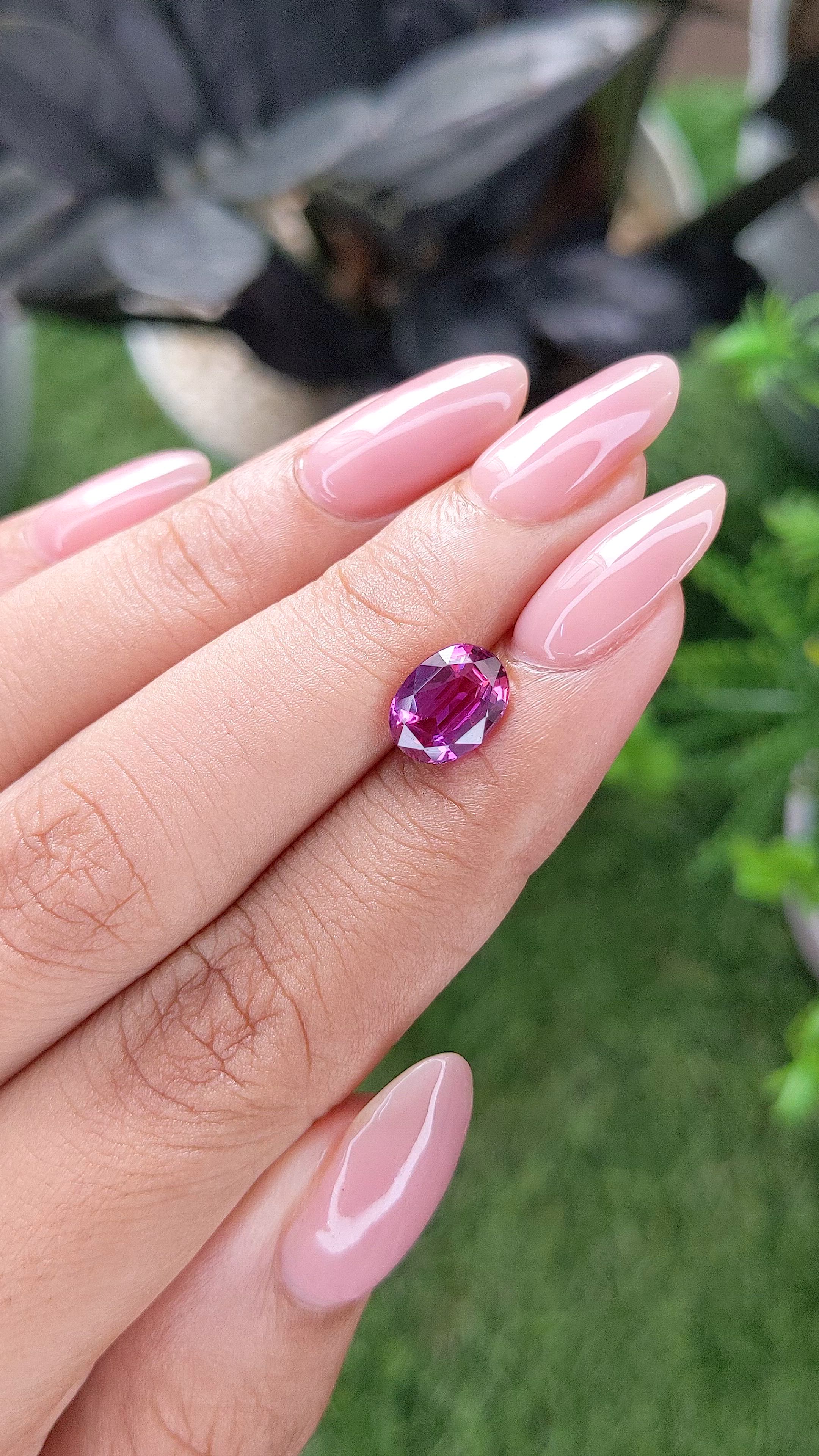 2.22 Ct. Purplish Pink Sapphire from Madagascar Size Video