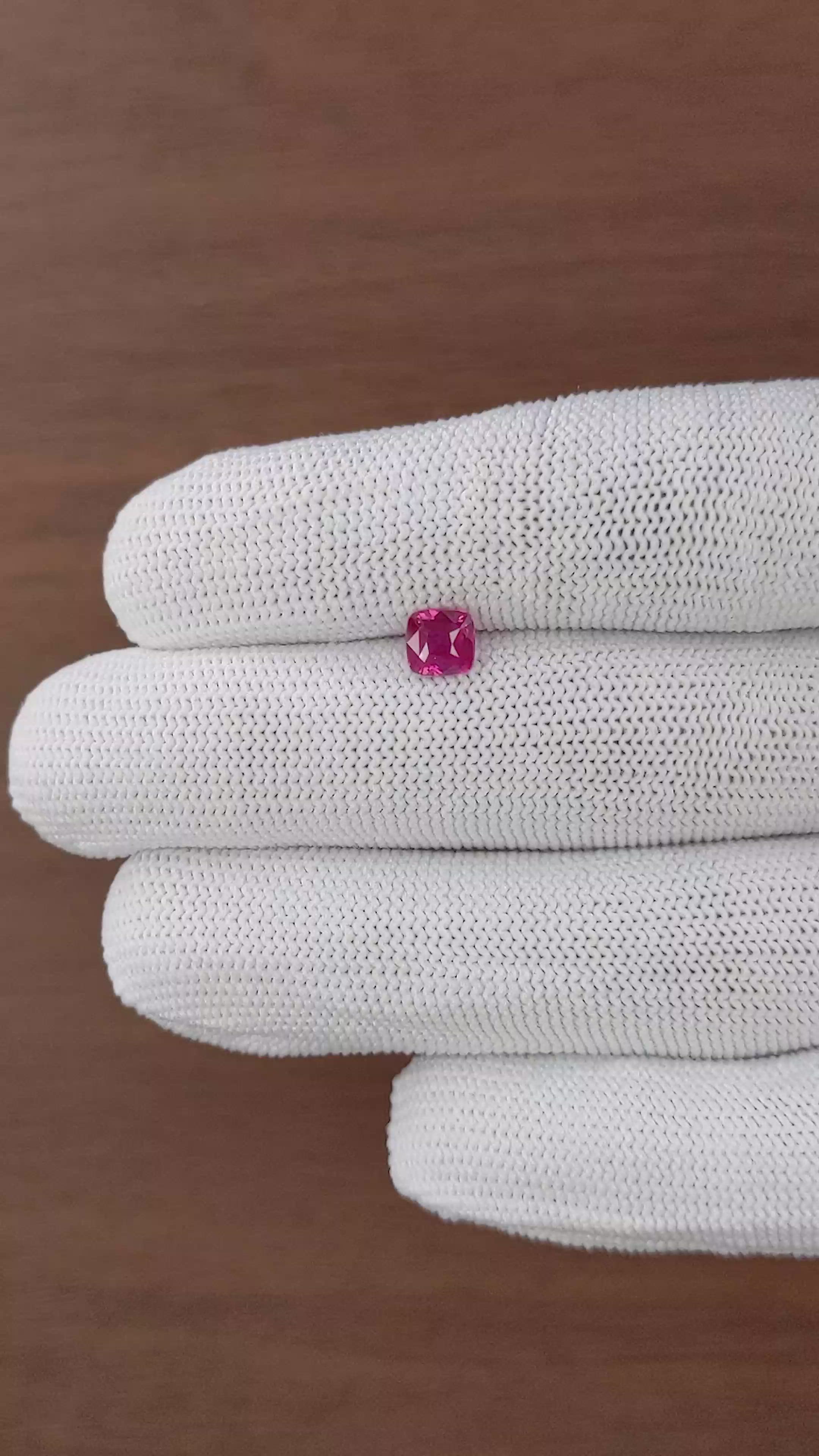 1.03 Ct. Reddish Pink Sapphire from Madagascar Size Video