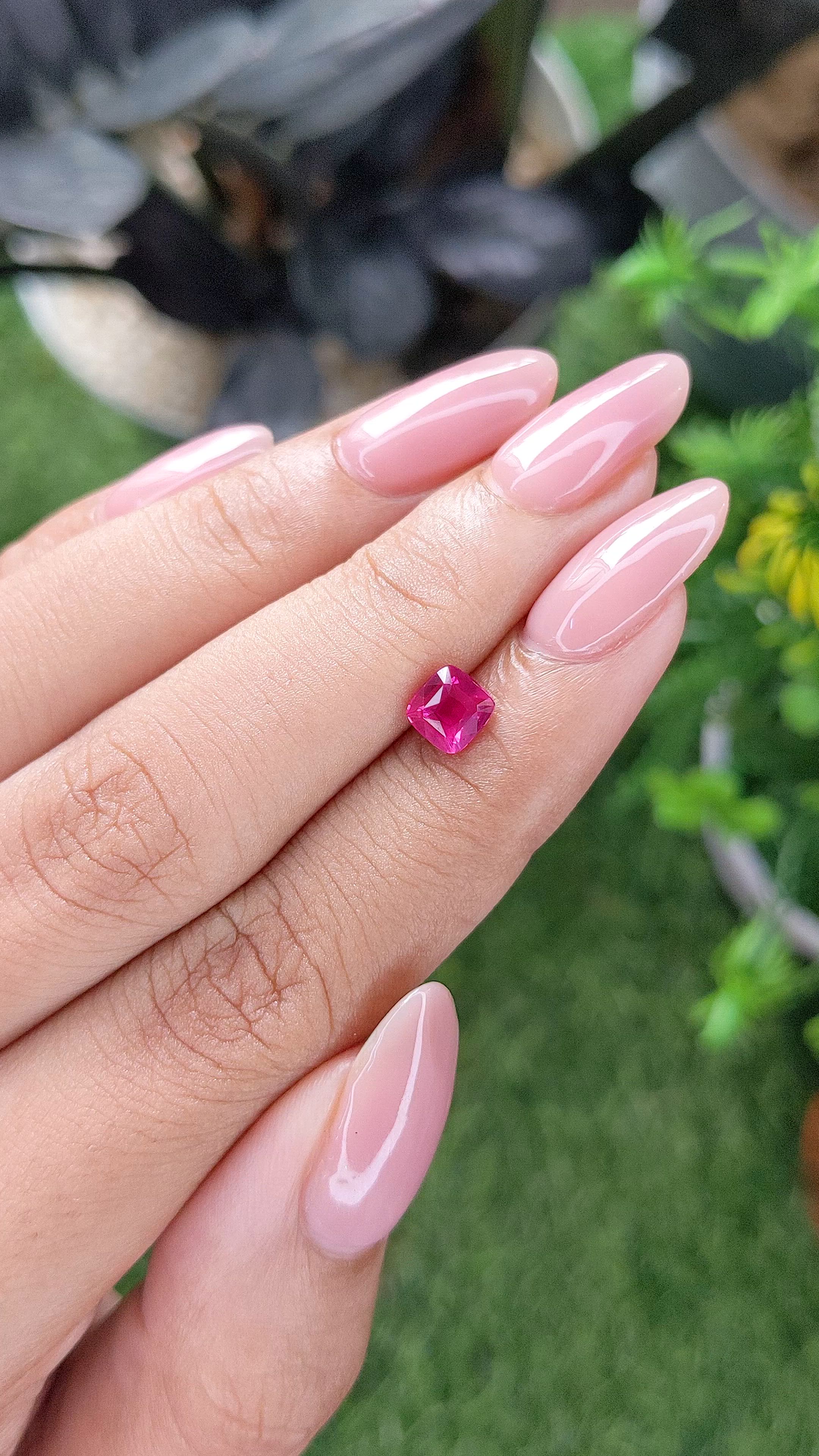 1.03 Ct. Reddish Pink Sapphire from Madagascar Size Video