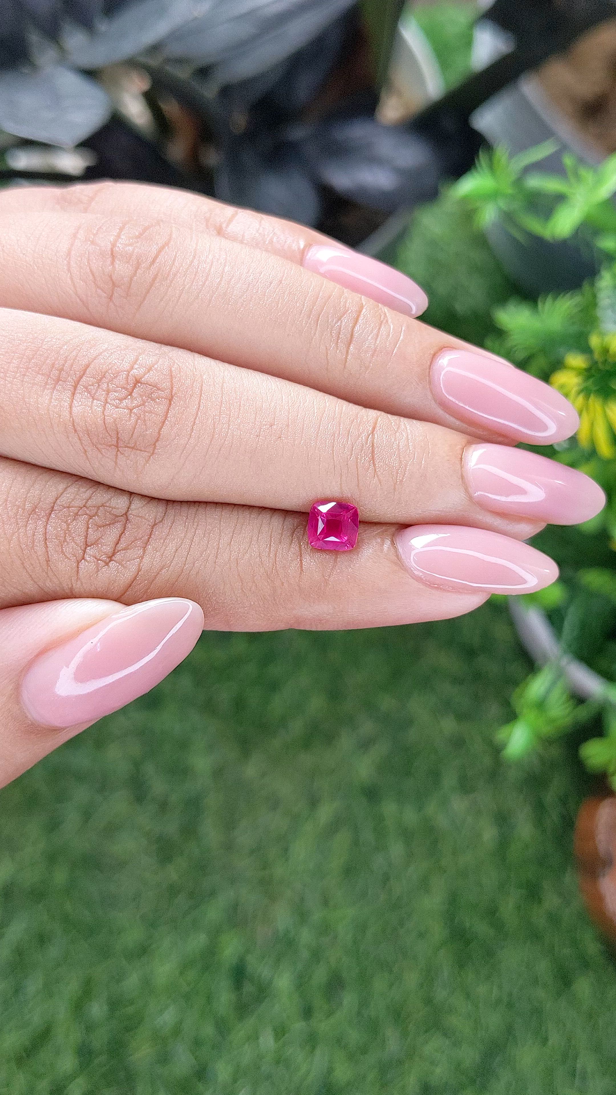 1.03 Ct. Reddish Pink Sapphire from Madagascar Size Video