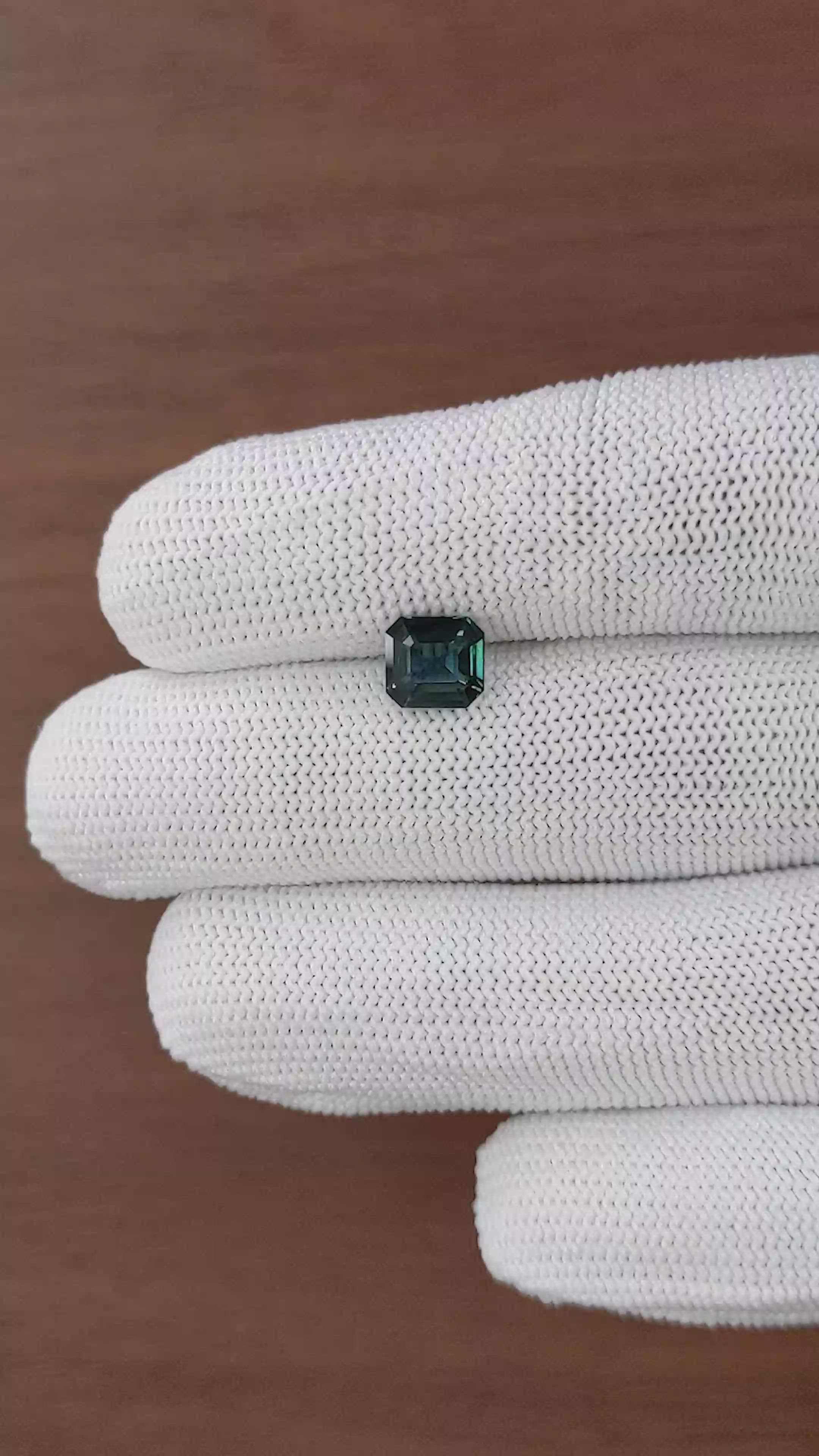 2.04 Ct. Bluish Green Sapphire from Kenya Size Video