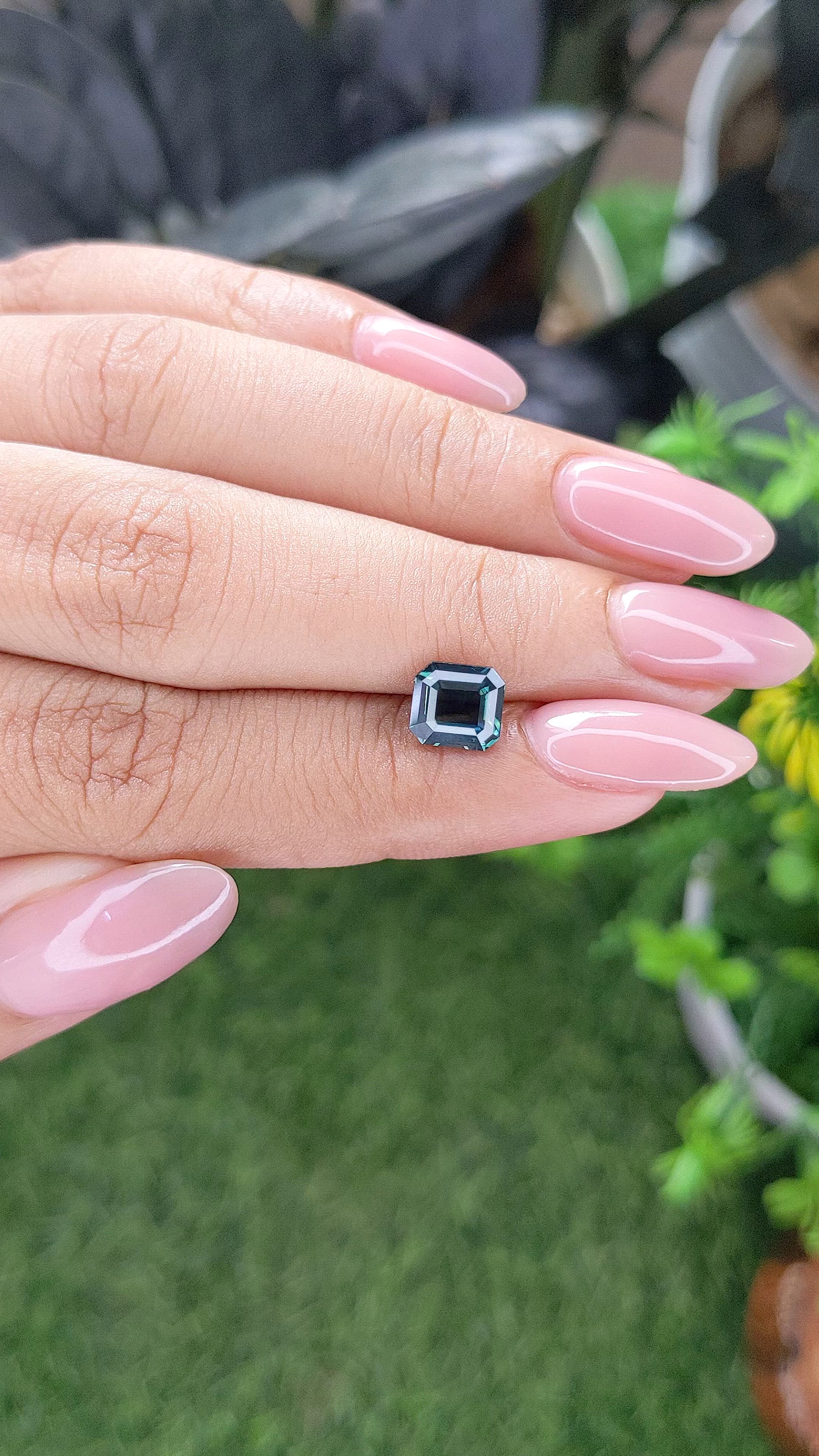 2.04 Ct. Bluish Green Sapphire from Kenya Size Video