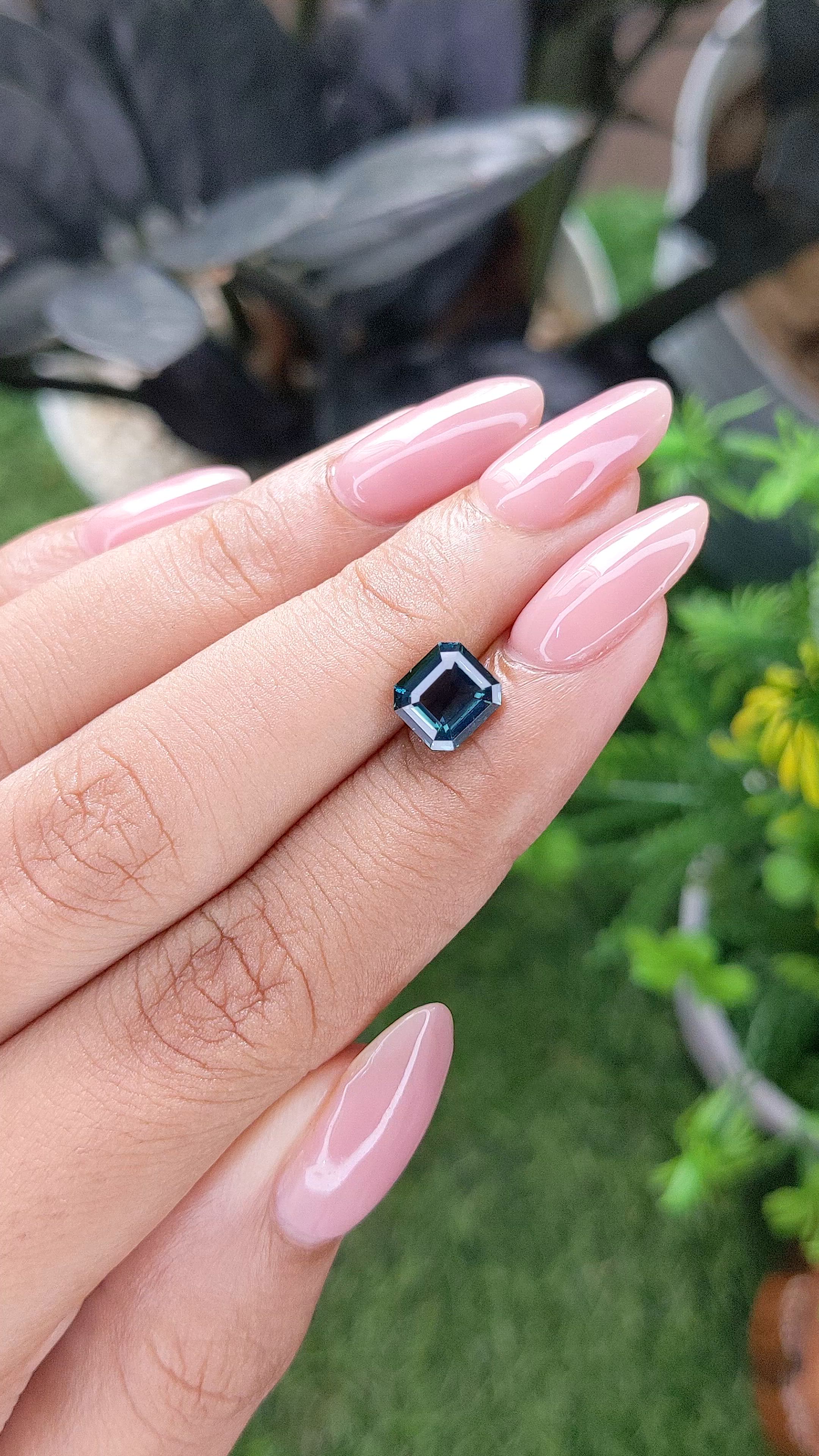 2.04 Ct. Bluish Green Sapphire from Kenya Size Video
