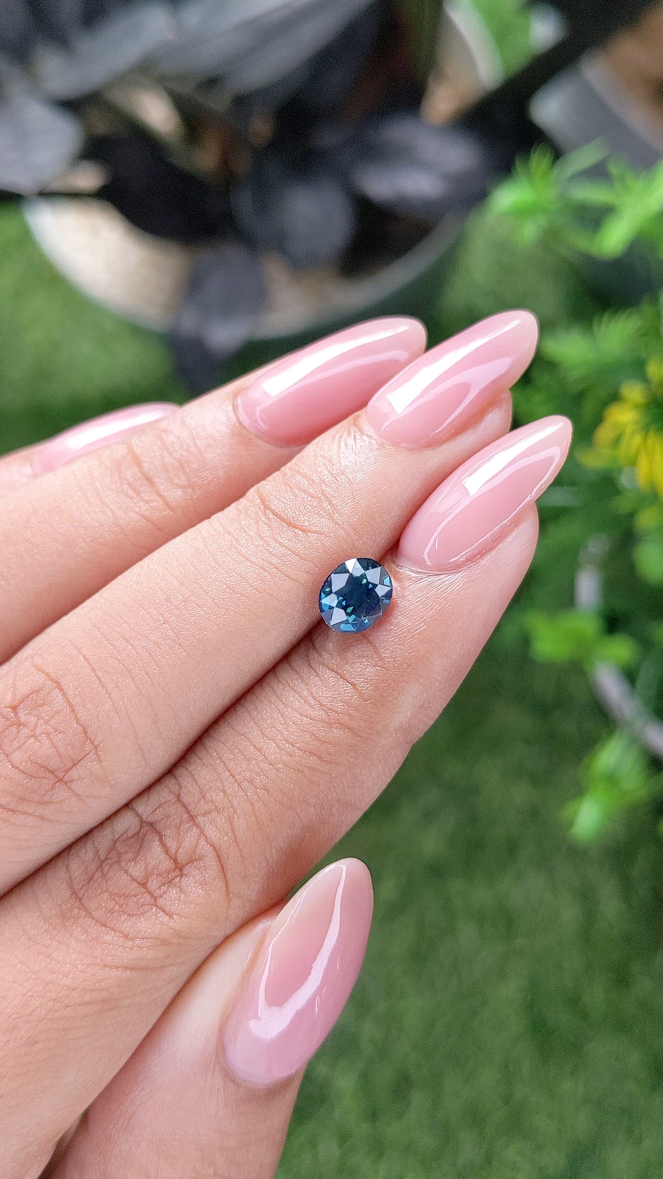 1.20 Ct. Greenish Blue Sapphire from Kenya Size Video