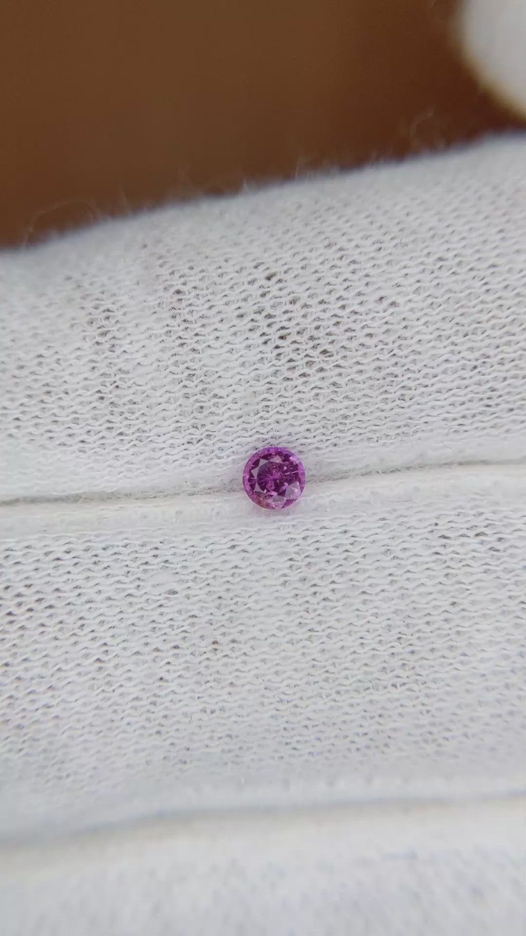 0.24 Ct. Purple Sapphire from Ceylon (Sri Lanka) Size Video