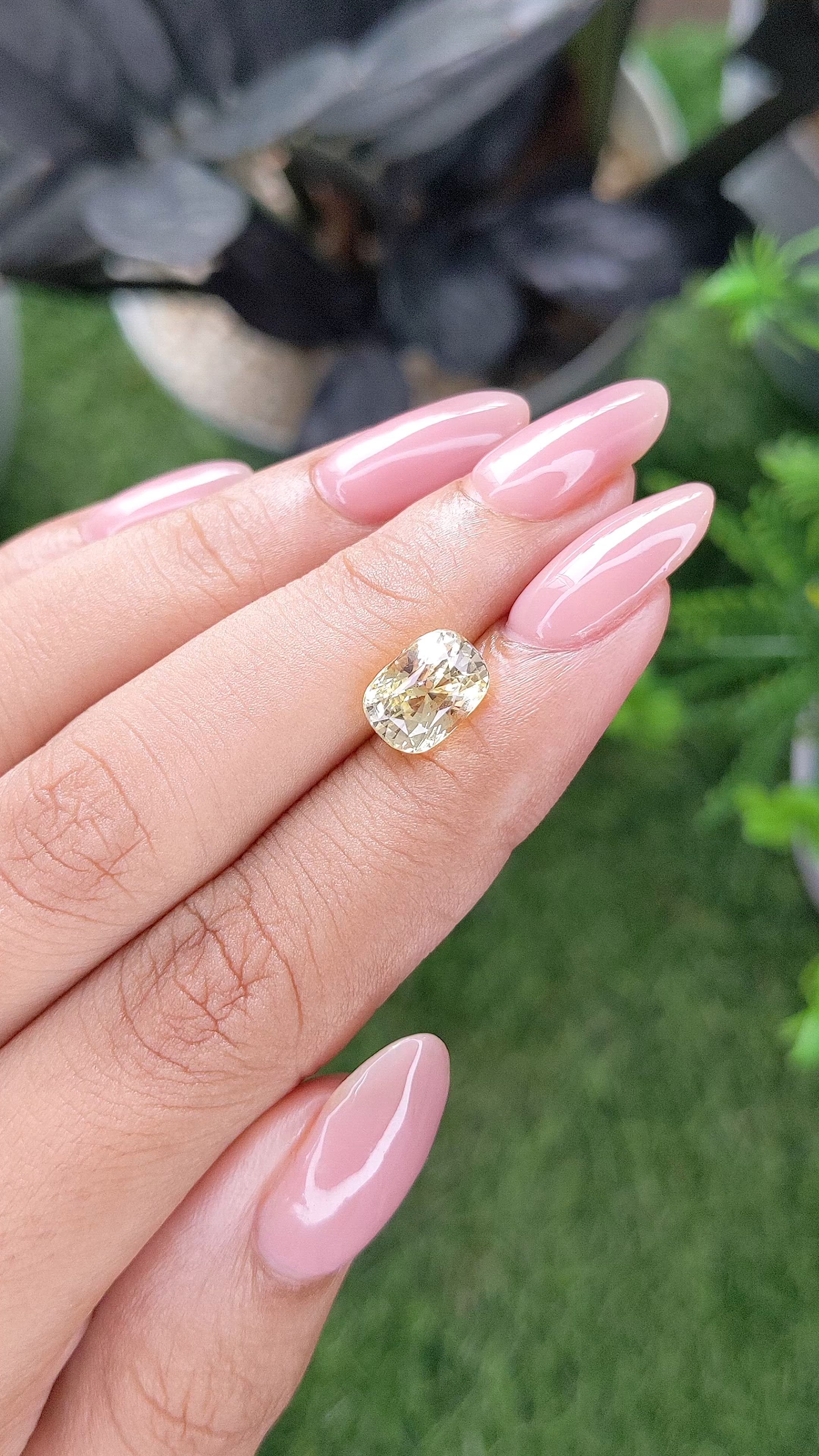 3.09 Ct. Yellow Sapphire from Ceylon (Sri Lanka) Size Video