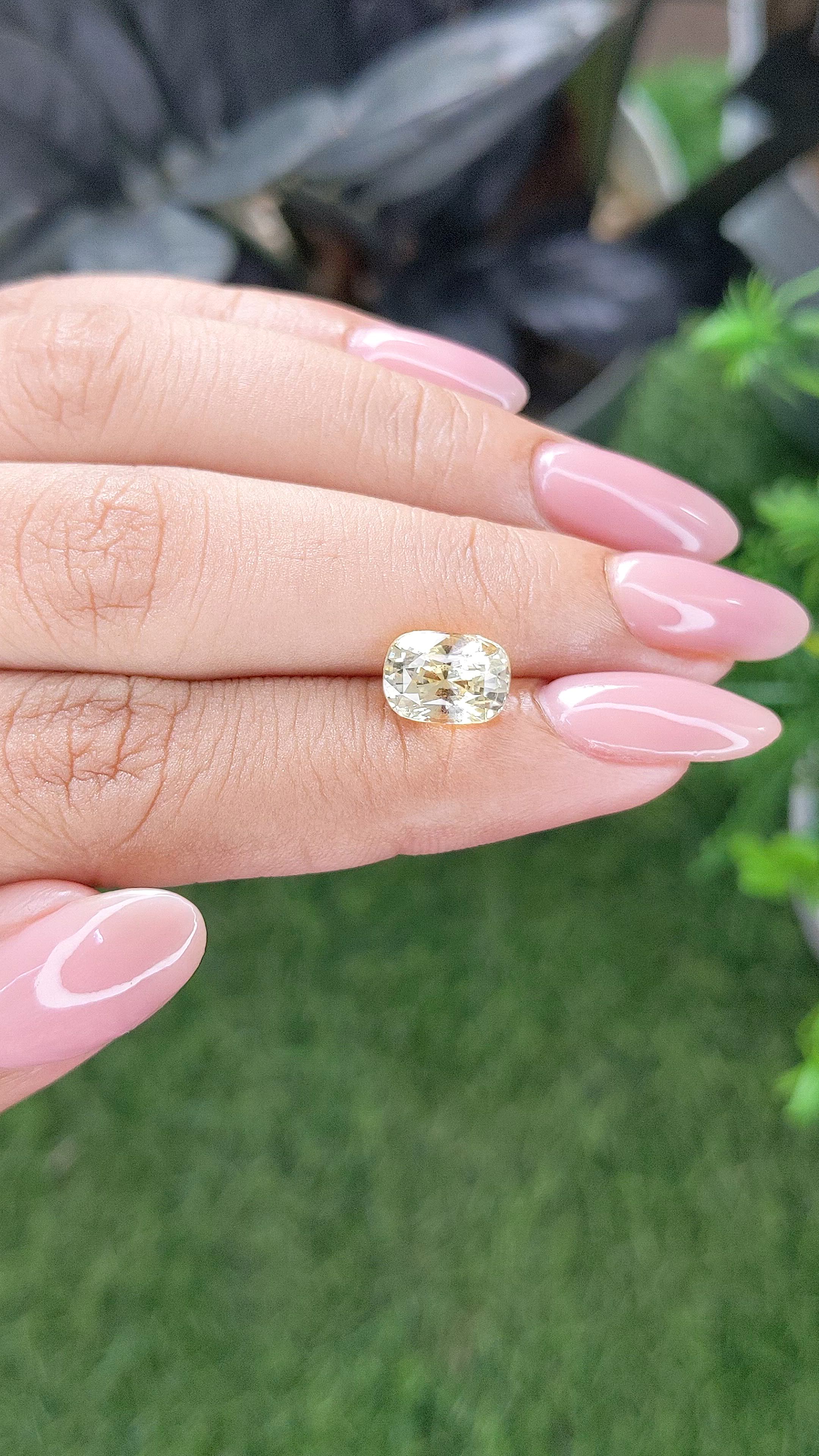 3.09 Ct. Yellow Sapphire from Ceylon (Sri Lanka) Size Video