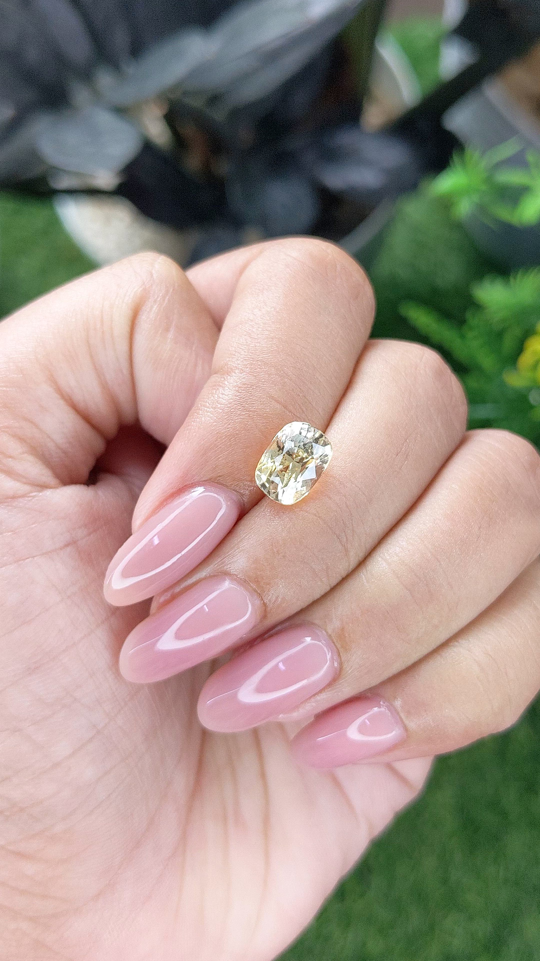 3.09 Ct. Yellow Sapphire from Ceylon (Sri Lanka) Size Video