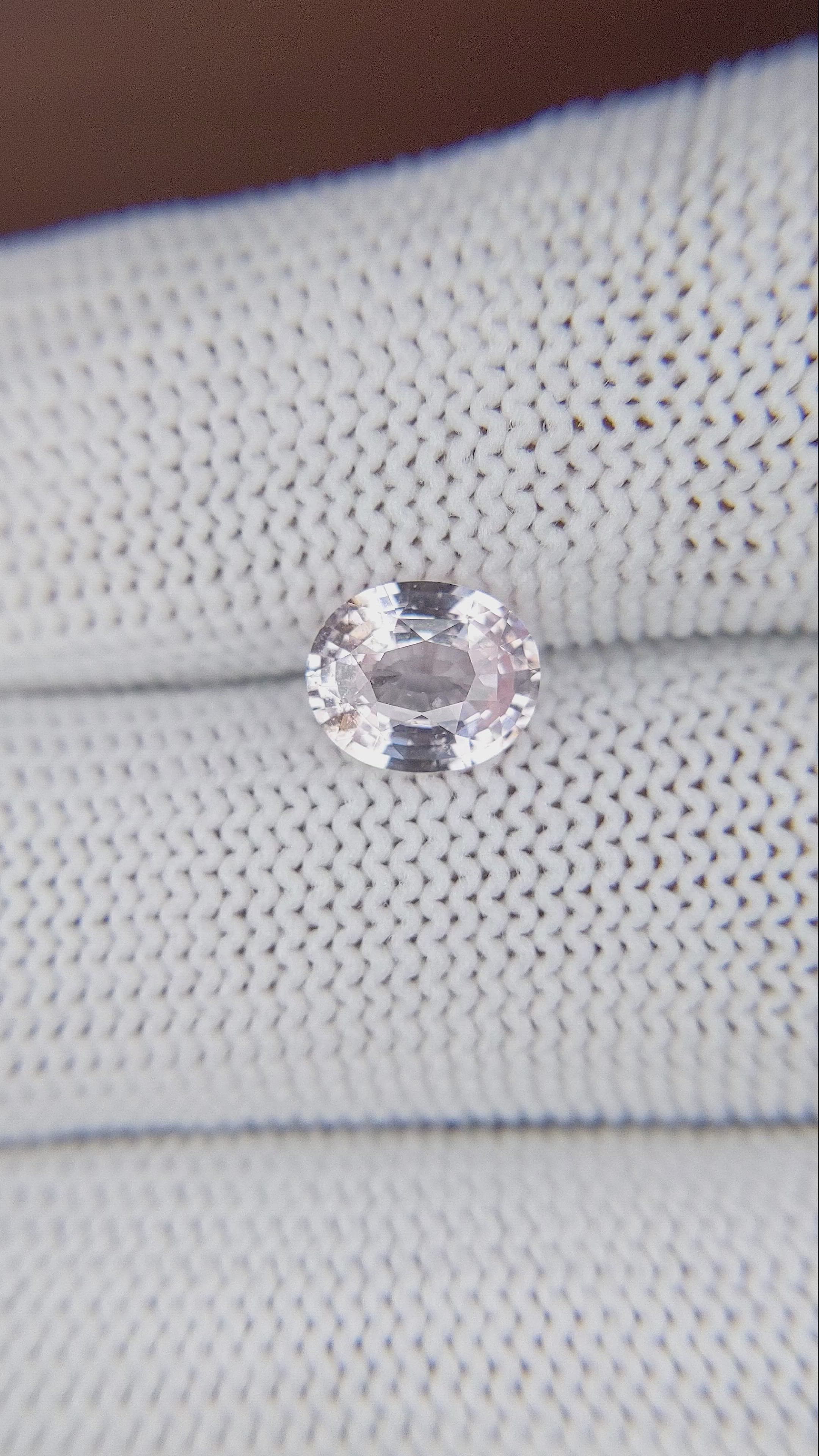 1.52 Ct. Purplish Pink Sapphire from Ceylon (Sri Lanka) Size Video