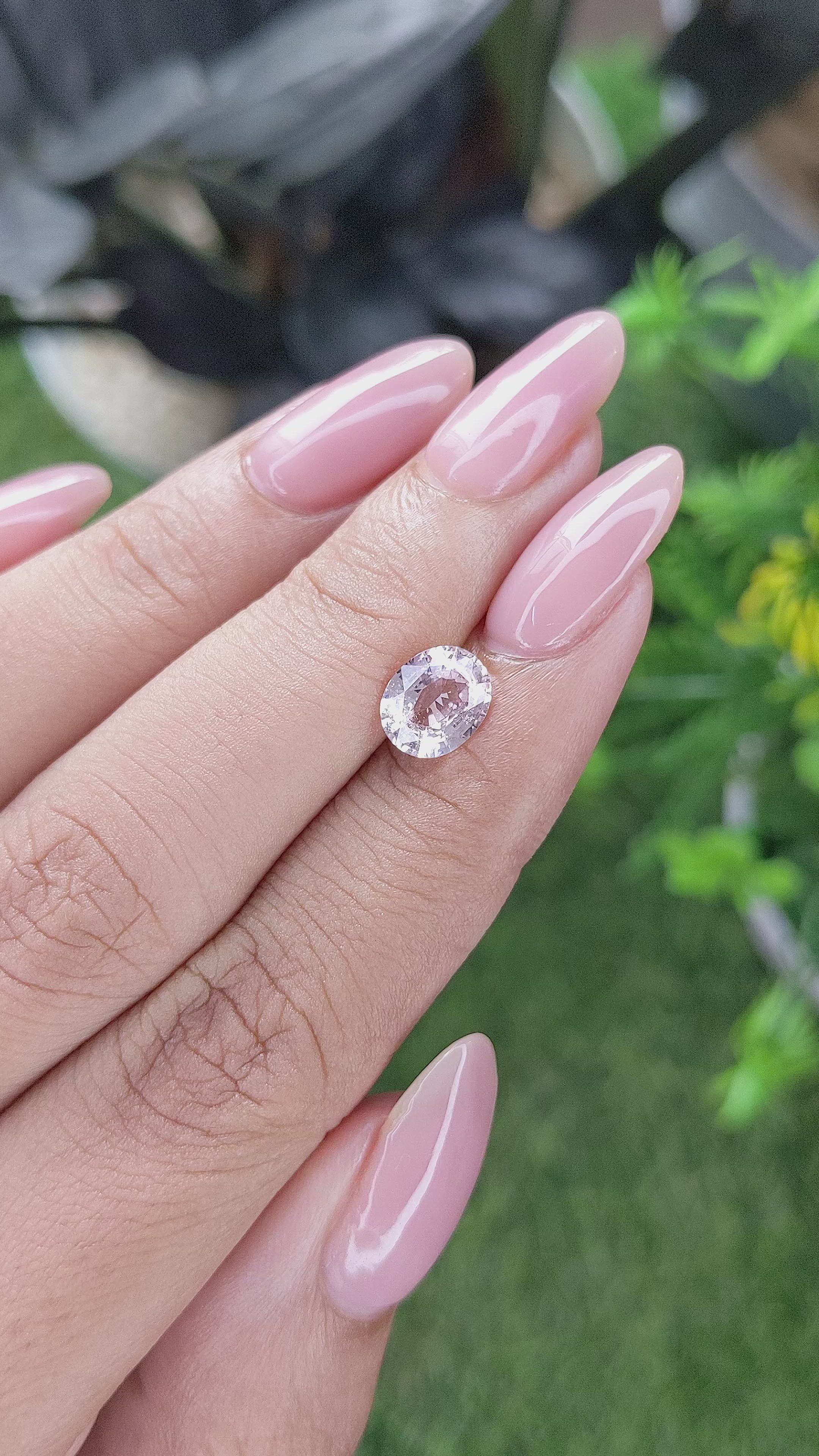 1.52 Ct. Purplish Pink Sapphire from Ceylon (Sri Lanka) Size Video