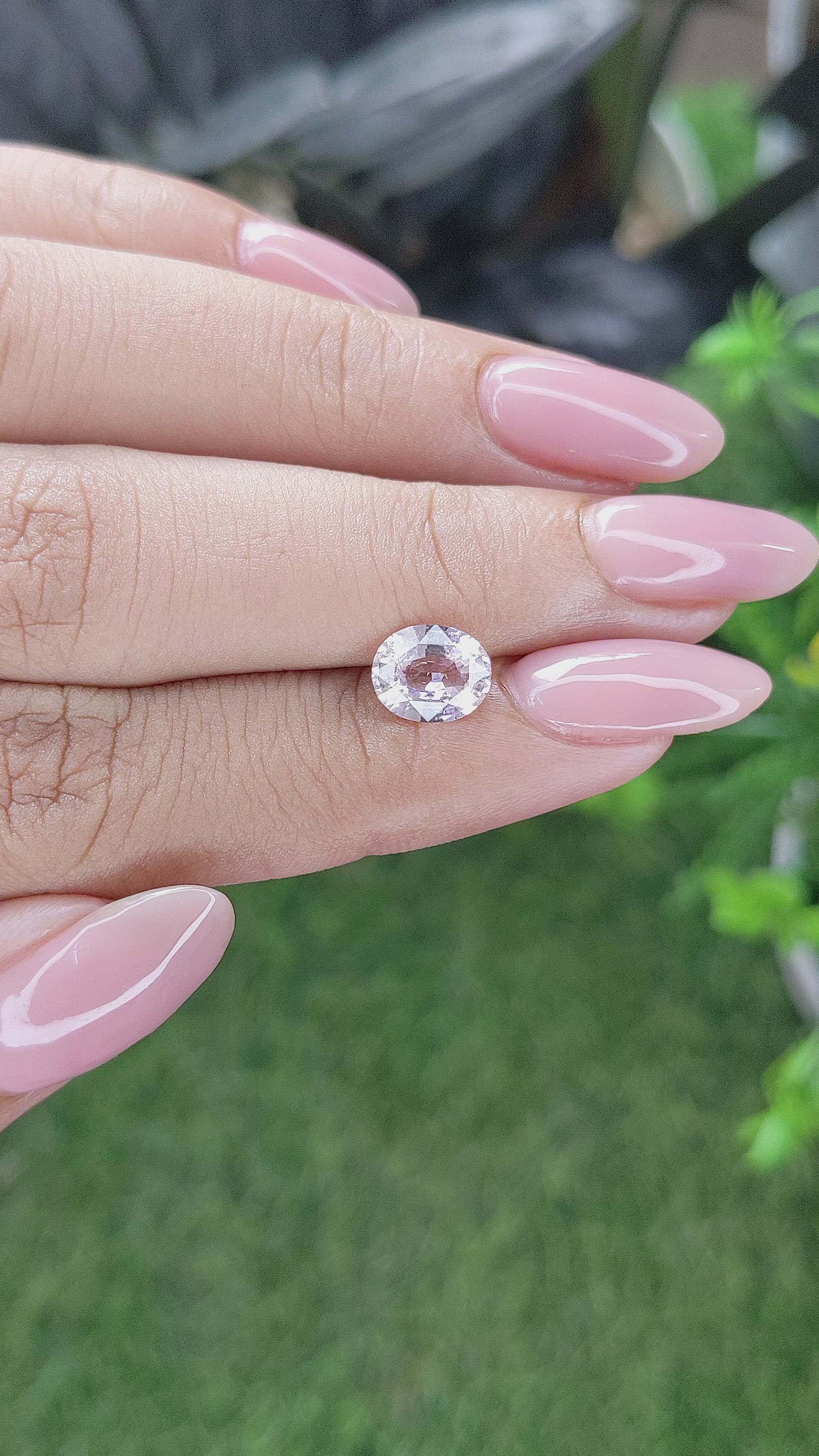 1.52 Ct. Purplish Pink Sapphire from Ceylon (Sri Lanka) Size Video