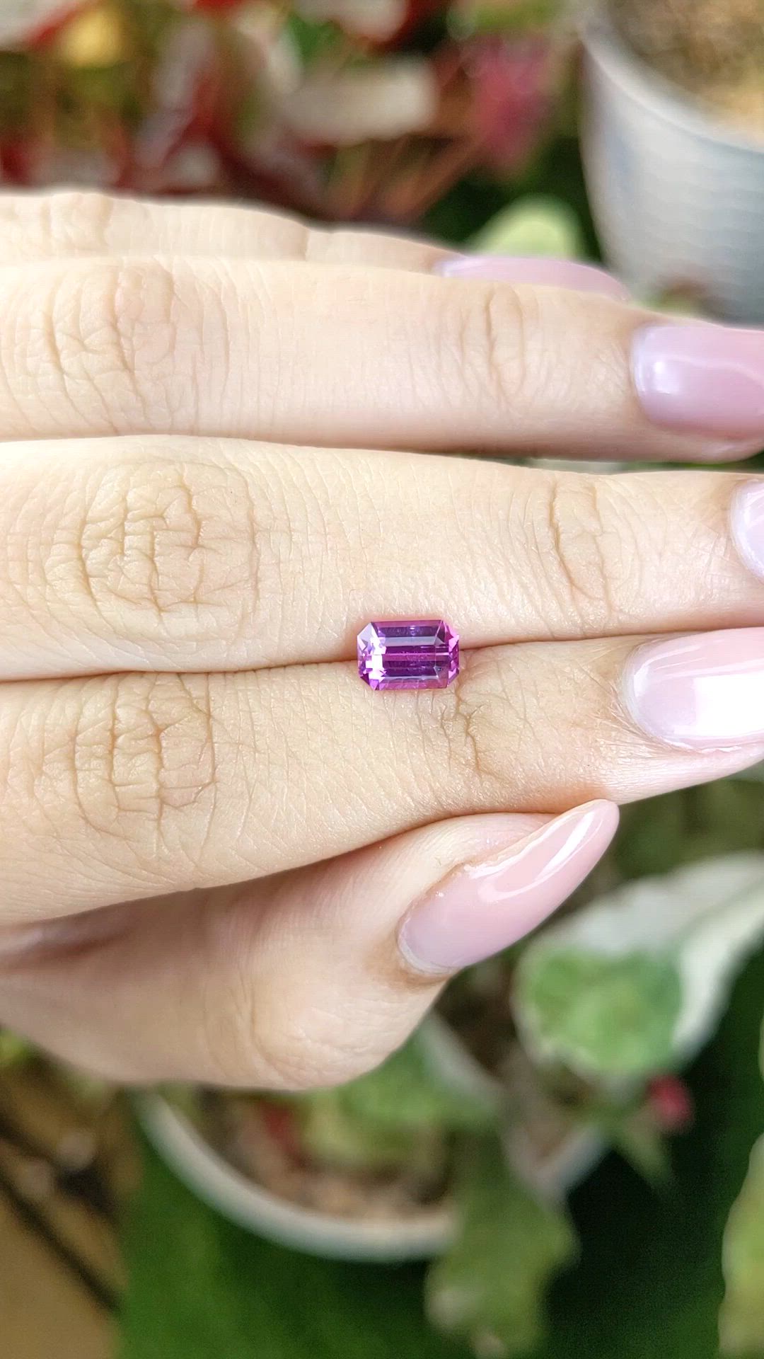 1.19 Ct. Purplish Pink Sapphire from Ceylon (Sri Lanka) Size Video