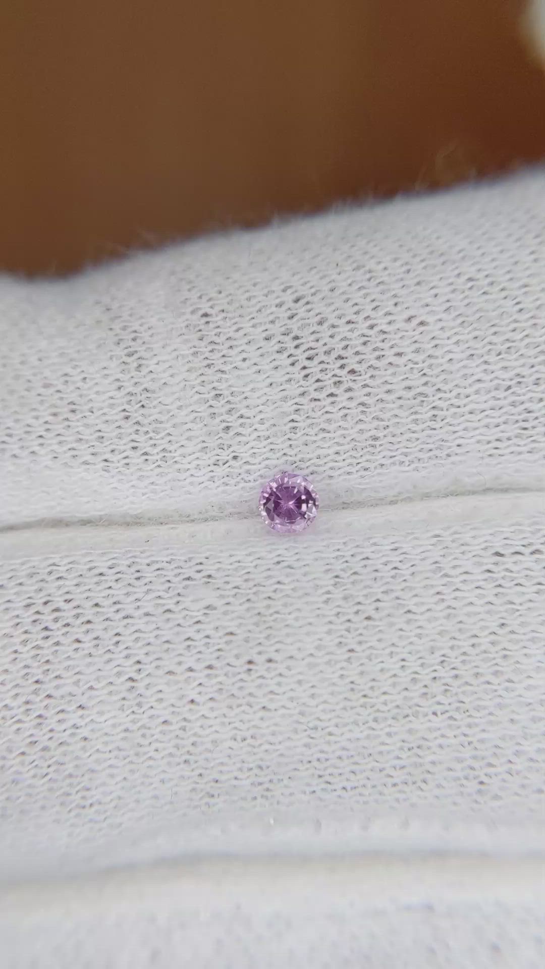 0.20 Ct. Purplish Pink Sapphire from Ceylon (Sri Lanka) Size Video