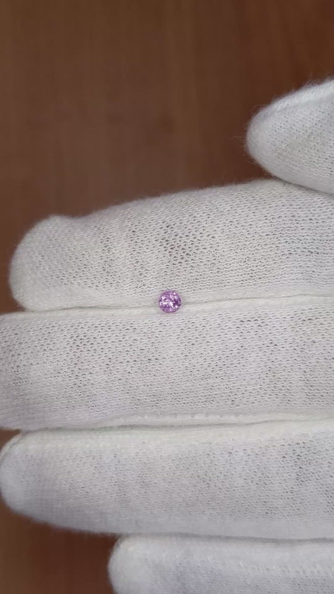 0.20 Ct. Purplish Pink Sapphire from Ceylon (Sri Lanka) Size Video