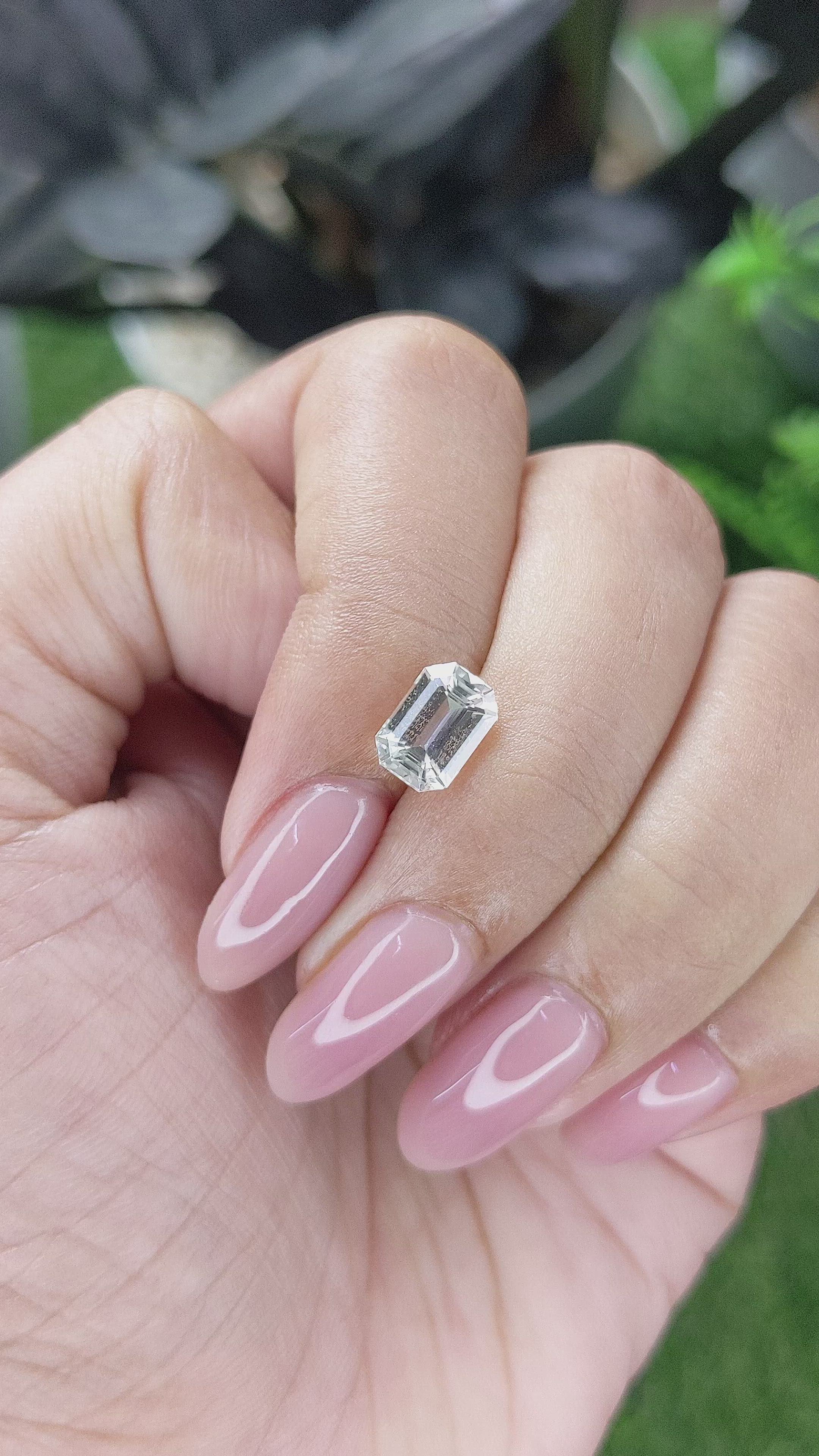 2.08 Ct. White Sapphire from Ceylon (Sri Lanka) Size Video