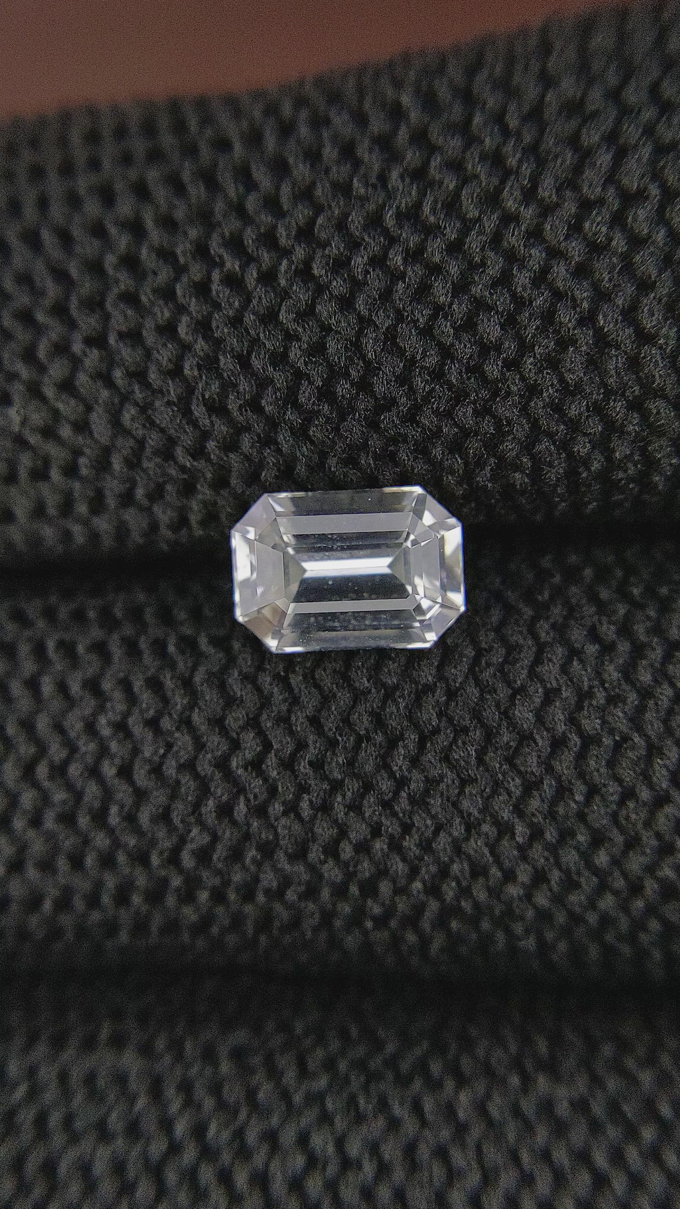 2.08 Ct. White Sapphire from Ceylon (Sri Lanka) Size Video