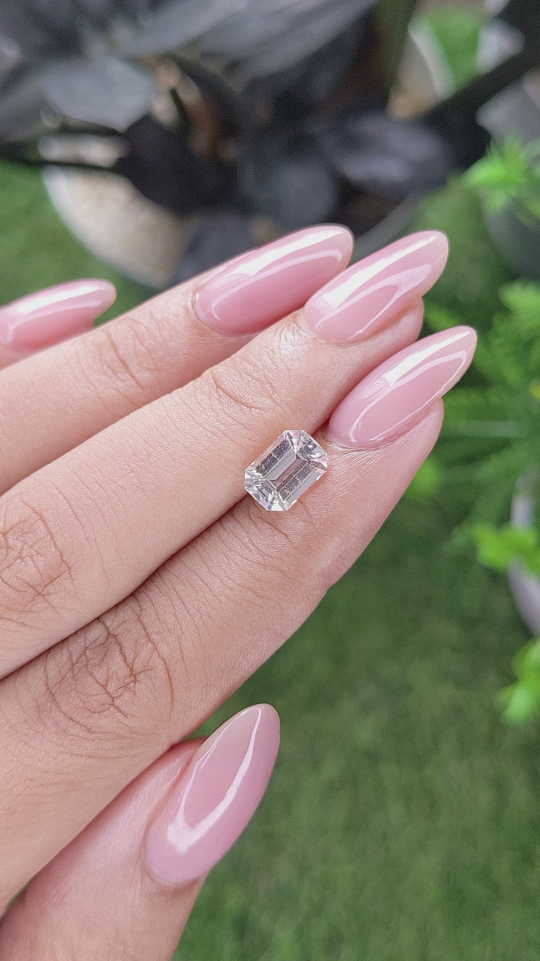 2.08 Ct. White Sapphire from Ceylon (Sri Lanka) Size Video