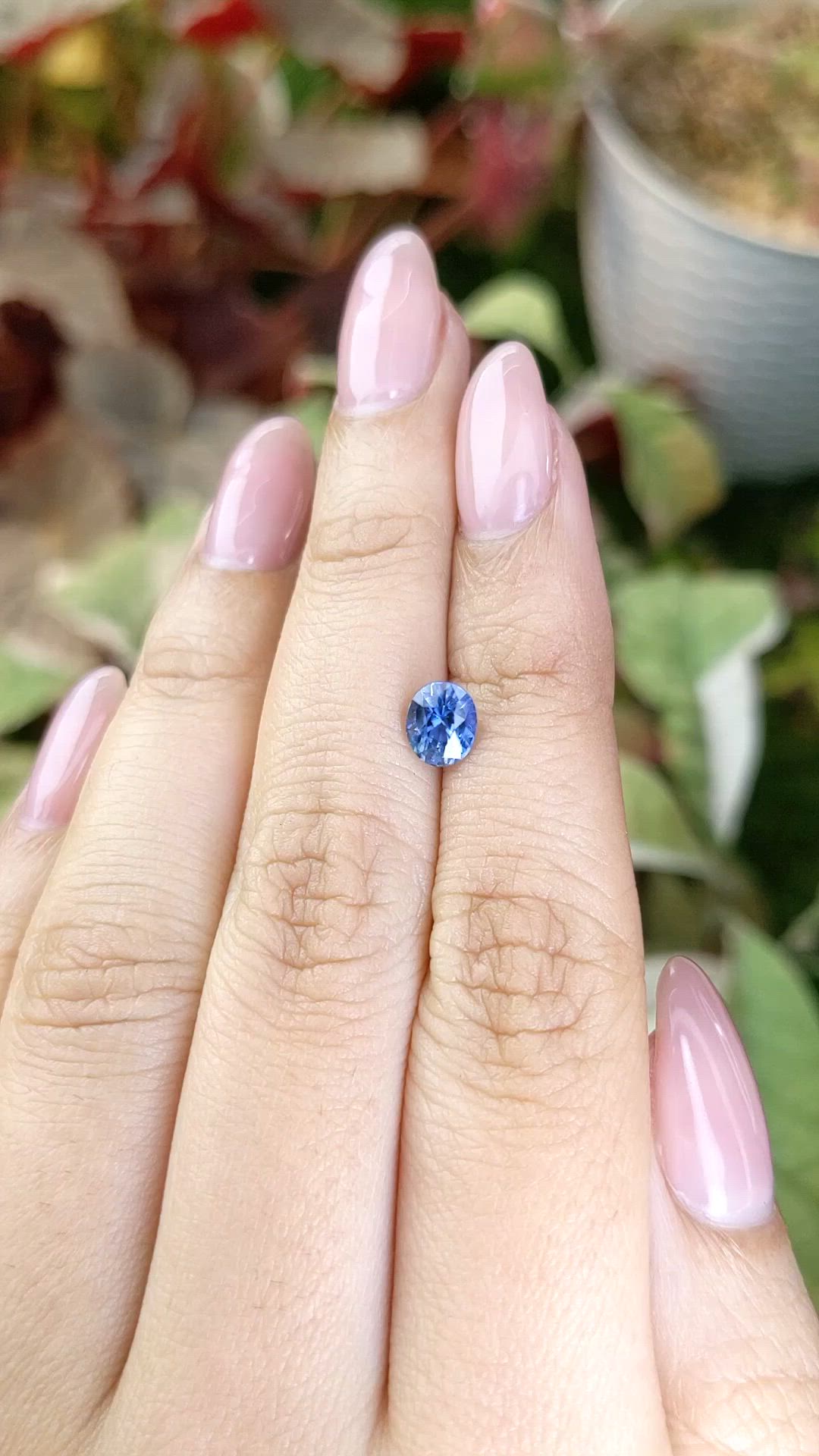 1.06 Ct. Blue Sapphire from Ceylon (Sri Lanka) Size Video