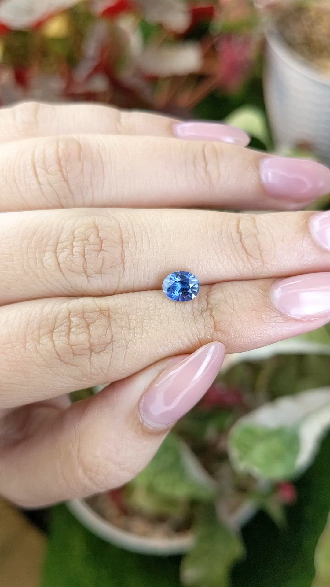 1.06 Ct. Blue Sapphire from Ceylon (Sri Lanka) Size Video