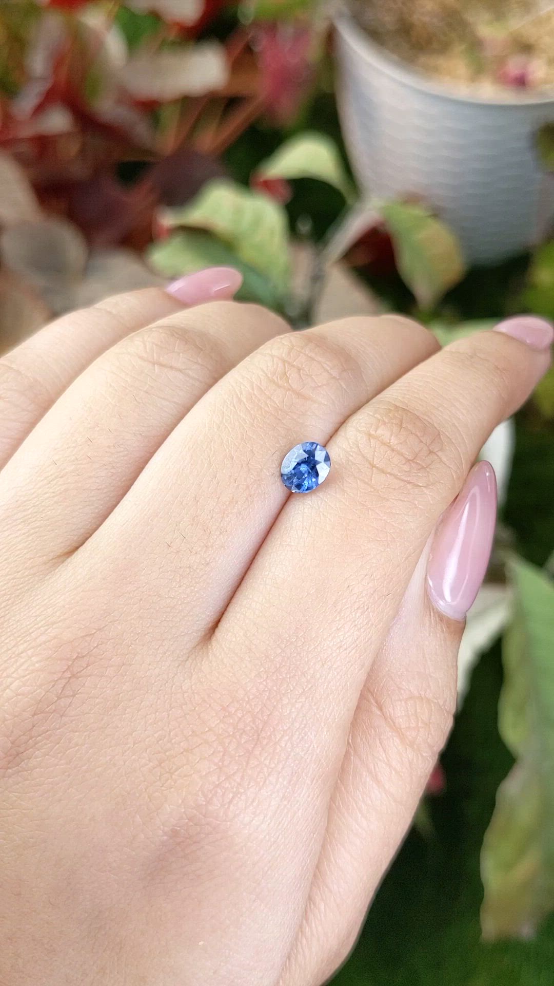 1.06 Ct. Blue Sapphire from Ceylon (Sri Lanka) Size Video