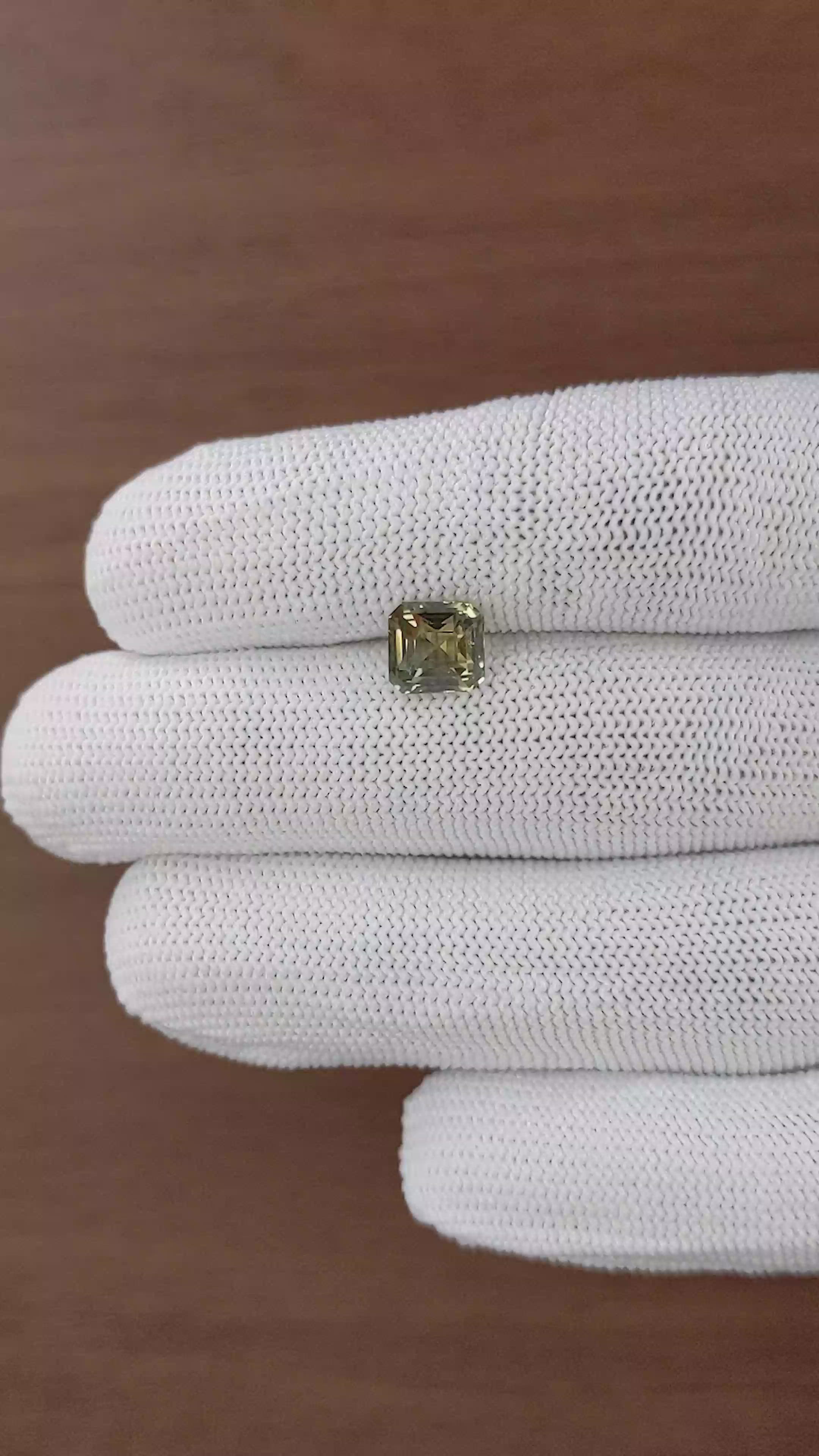 2.55 Ct. Brownish Green Sapphire from Madagascar Size Video