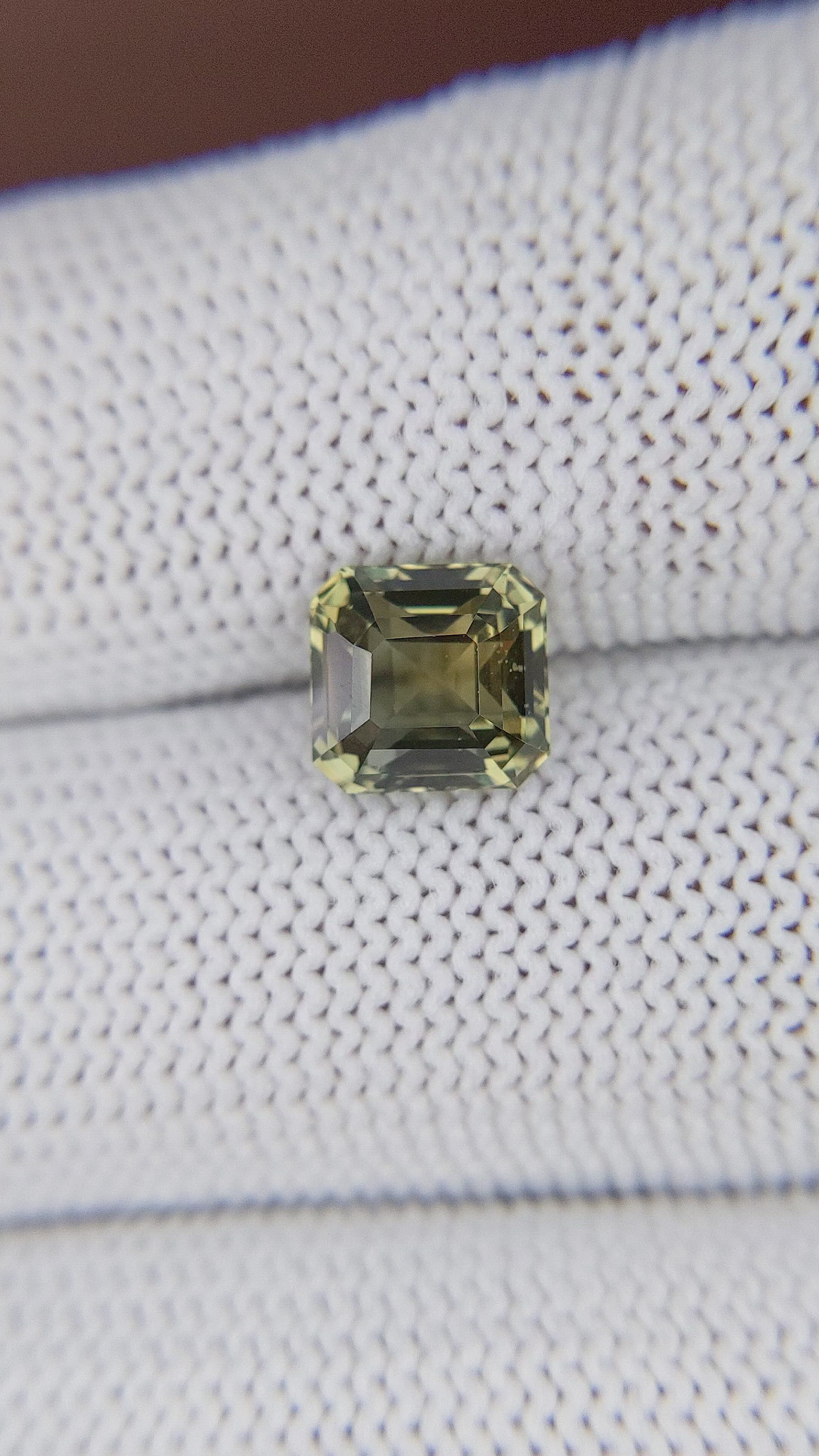 2.55 Ct. Brownish Green Sapphire from Madagascar Size Video