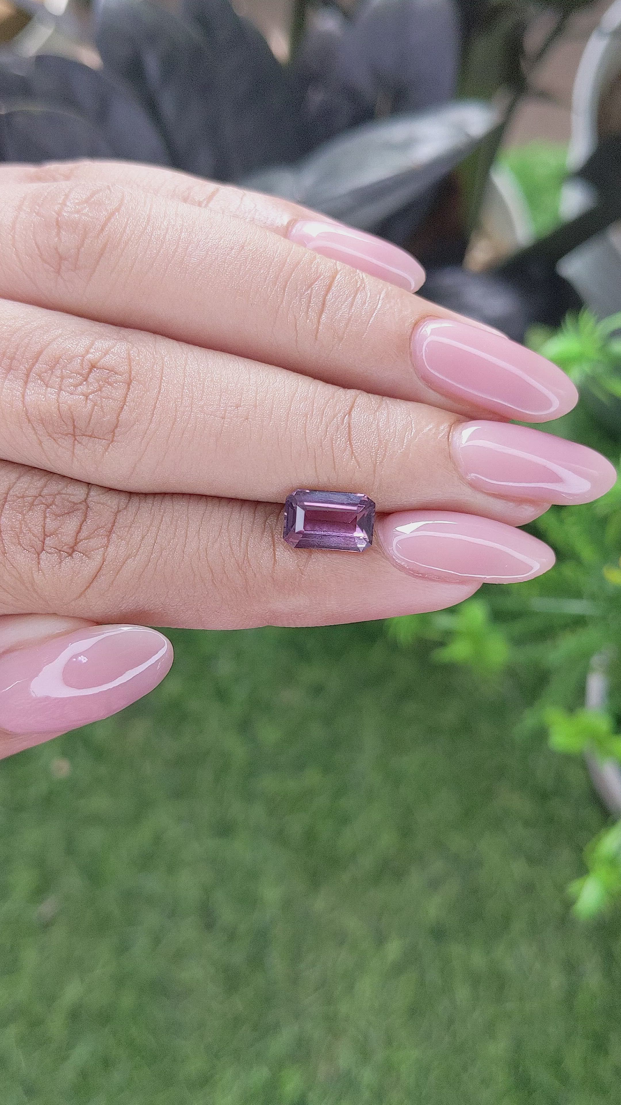 2.09 Ct. Pinkish Purple Sapphire from Madagascar Size Video