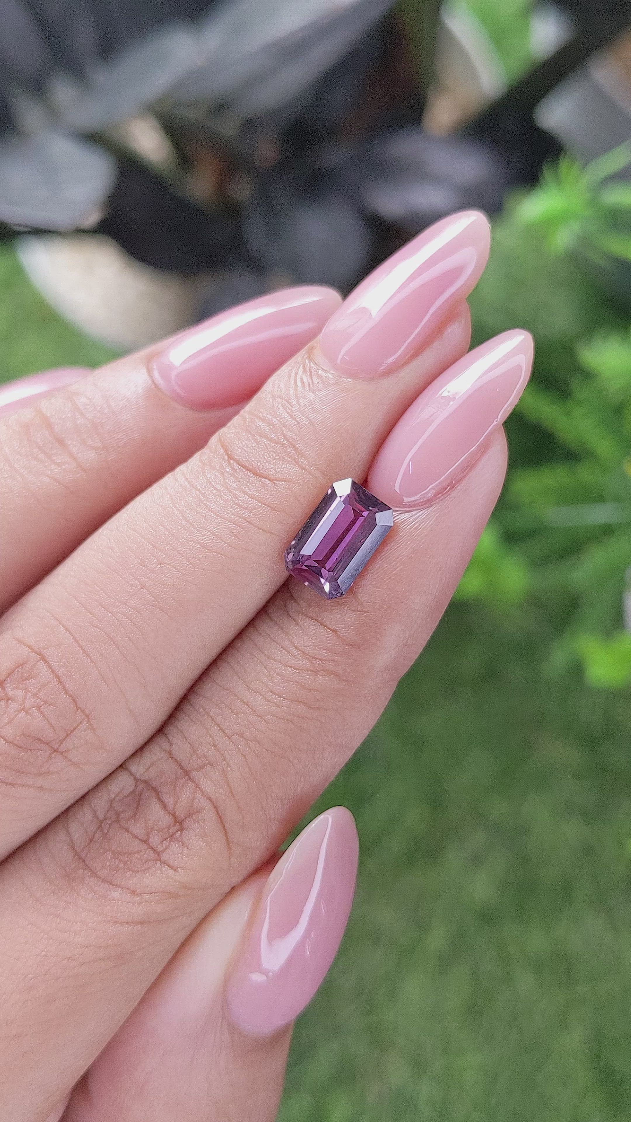 2.09 Ct. Pinkish Purple Sapphire from Madagascar Size Video