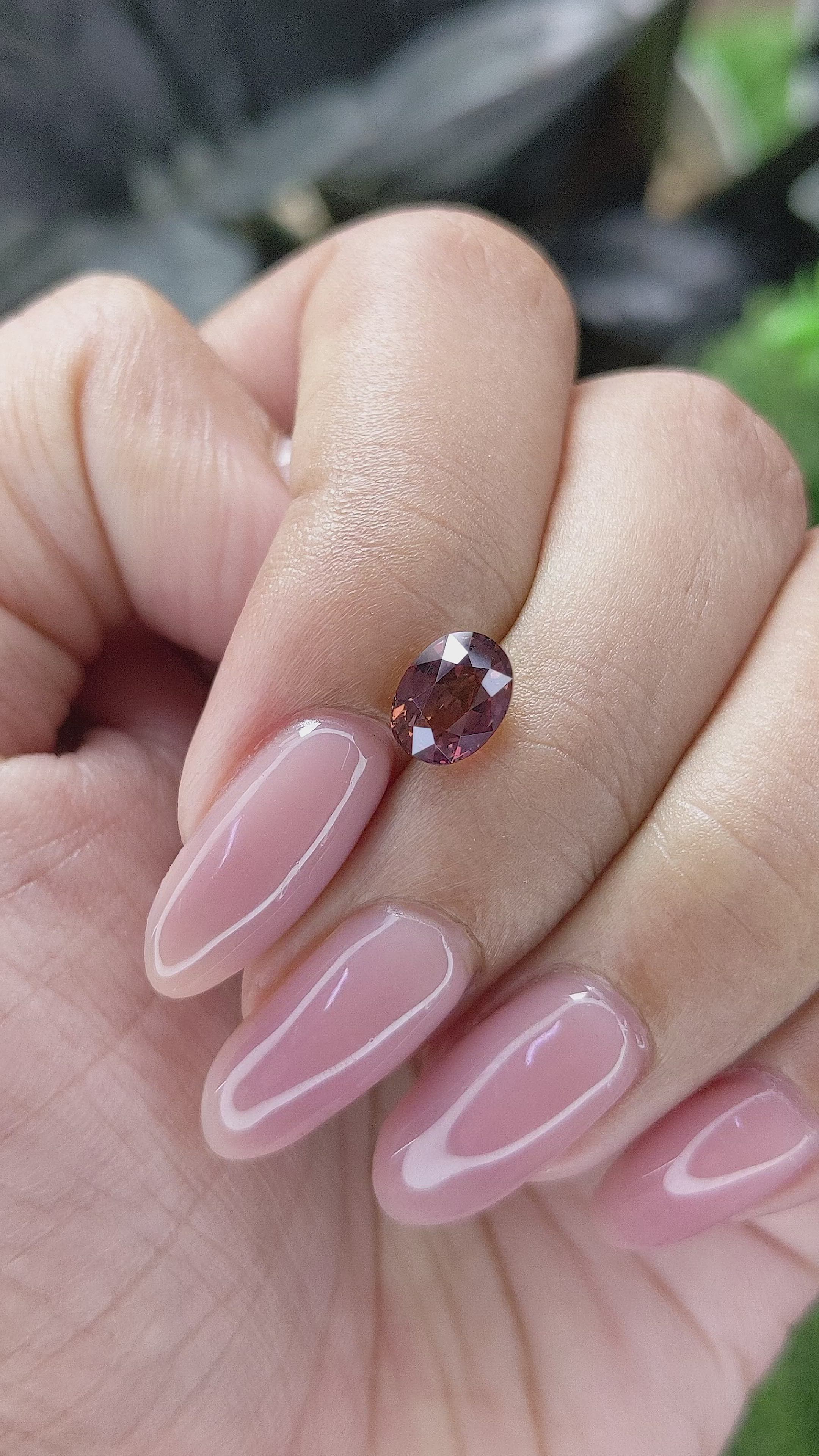 1.65 Ct. Pinkish Brown Sapphire from Madagascar Size Video