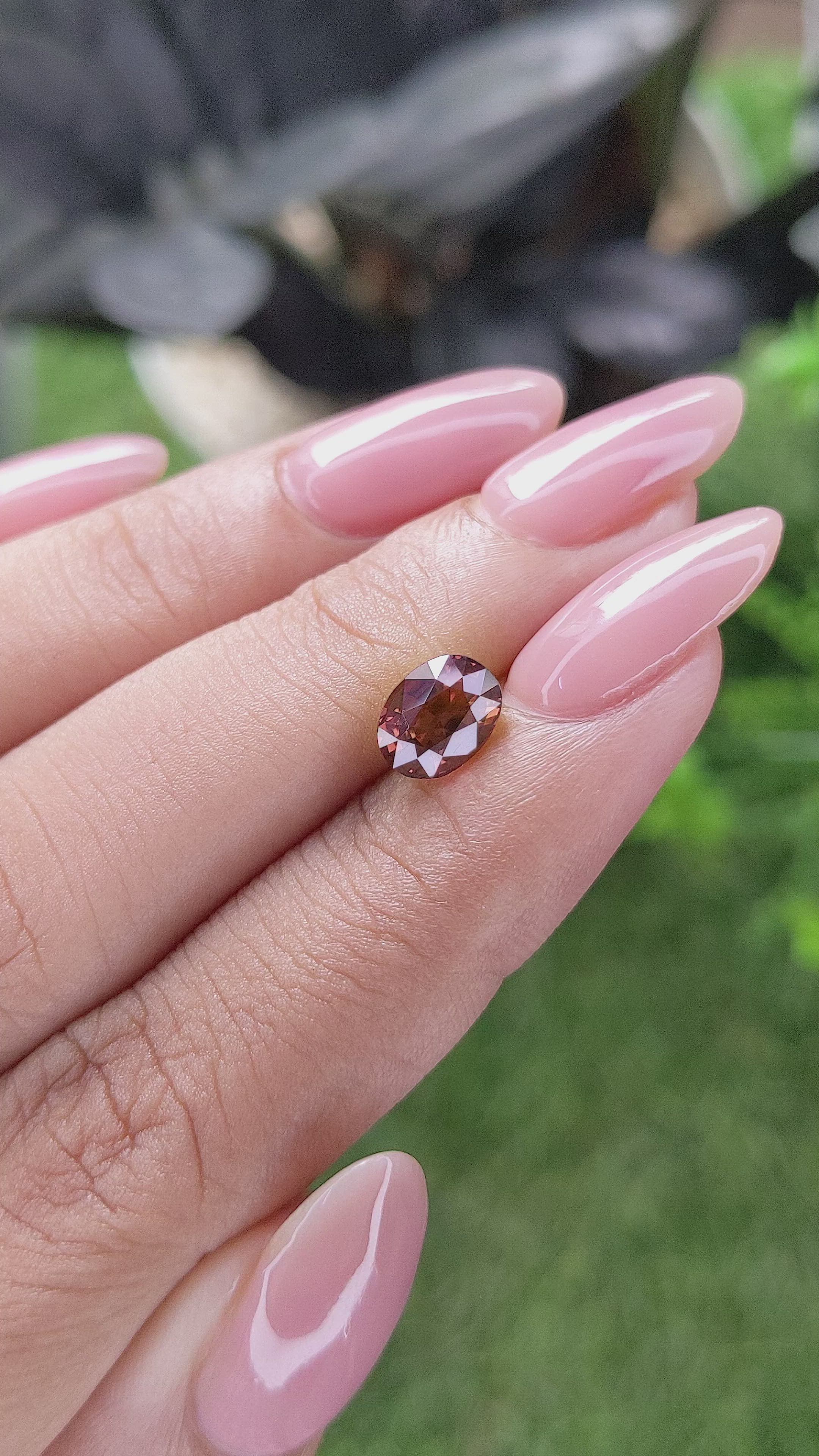 1.65 Ct. Pinkish Brown Sapphire from Madagascar Size Video