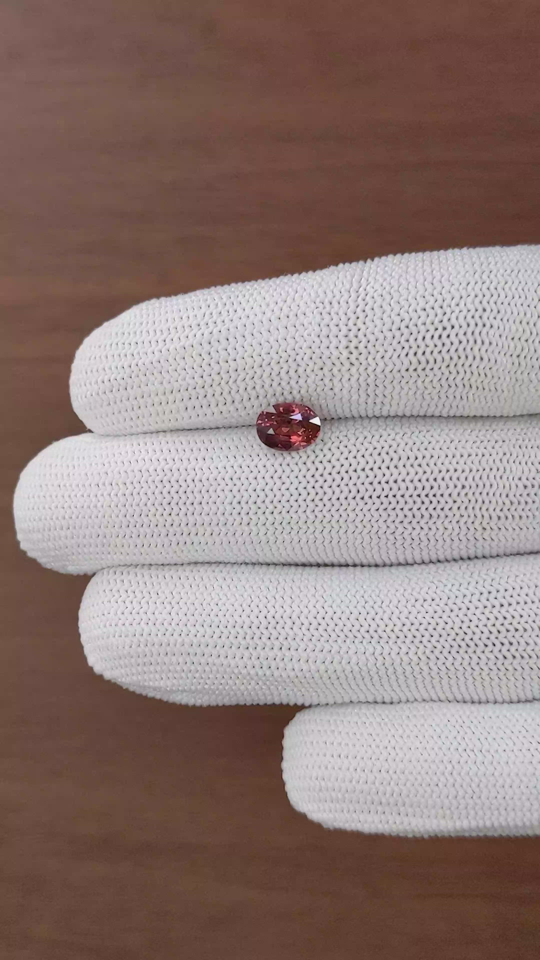 1.65 Ct. Pinkish Brown Sapphire from Madagascar Size Video