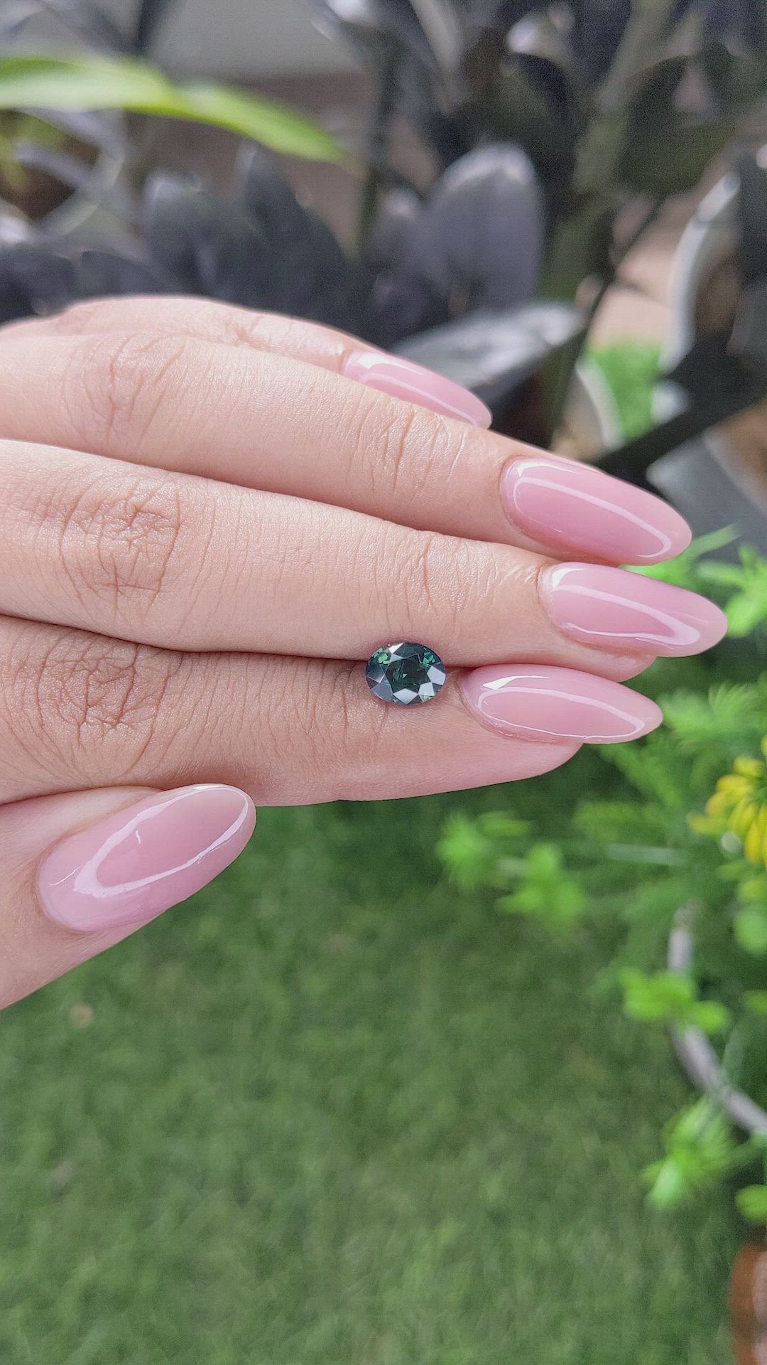 1.18 Ct. Bluish Green Sapphire from Tanzania Size Video